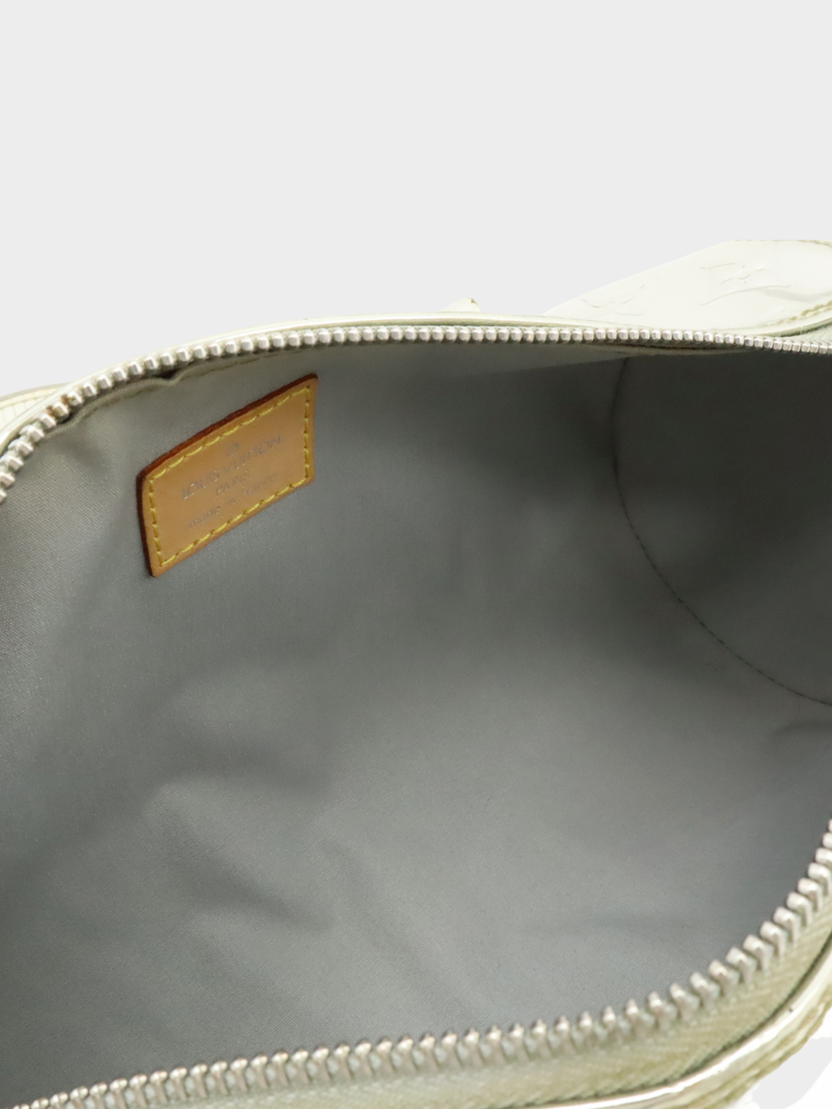Louis Vuitton FW 2006-2007 Silver Patent Leather Papillon Bag