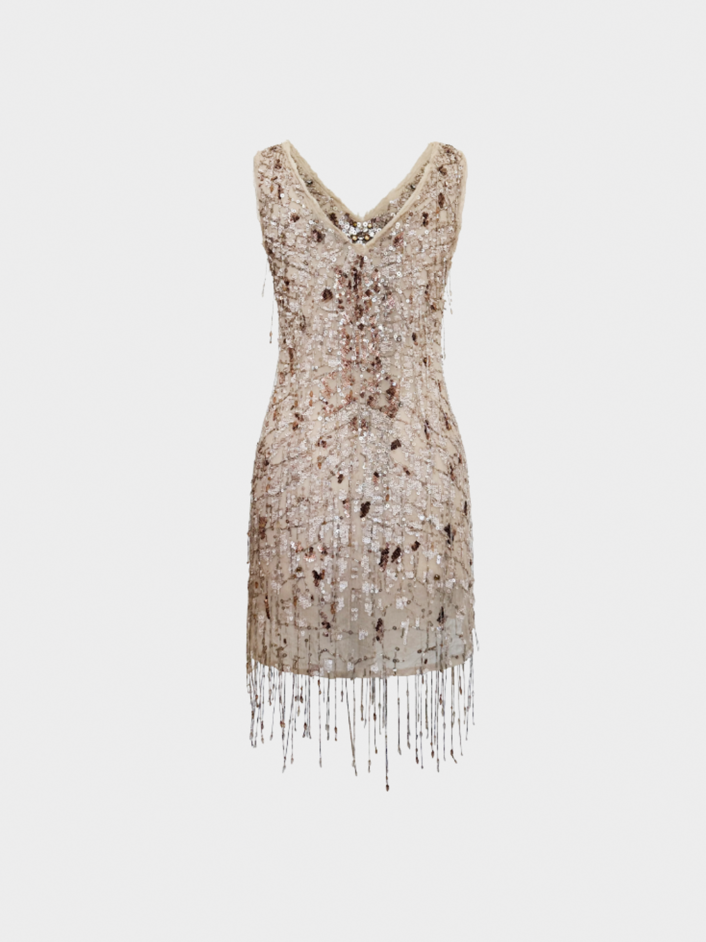 Roberto Cavalli FW 2012 Beige Embroidered Dress
