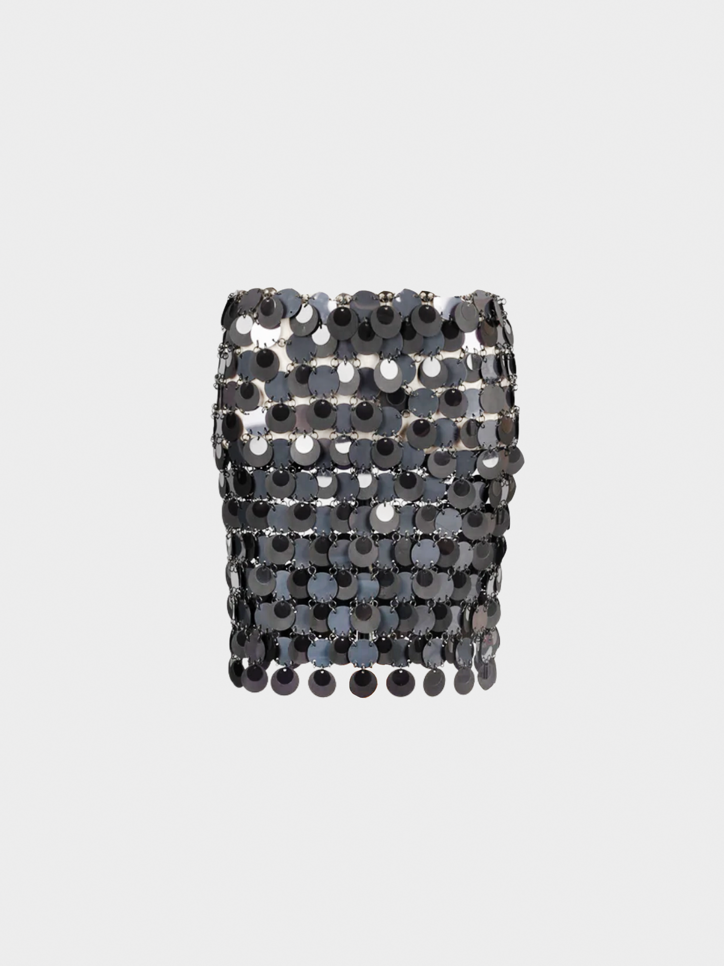Paco Rabanne 1990s Metallic Silver Celluloid Skirt