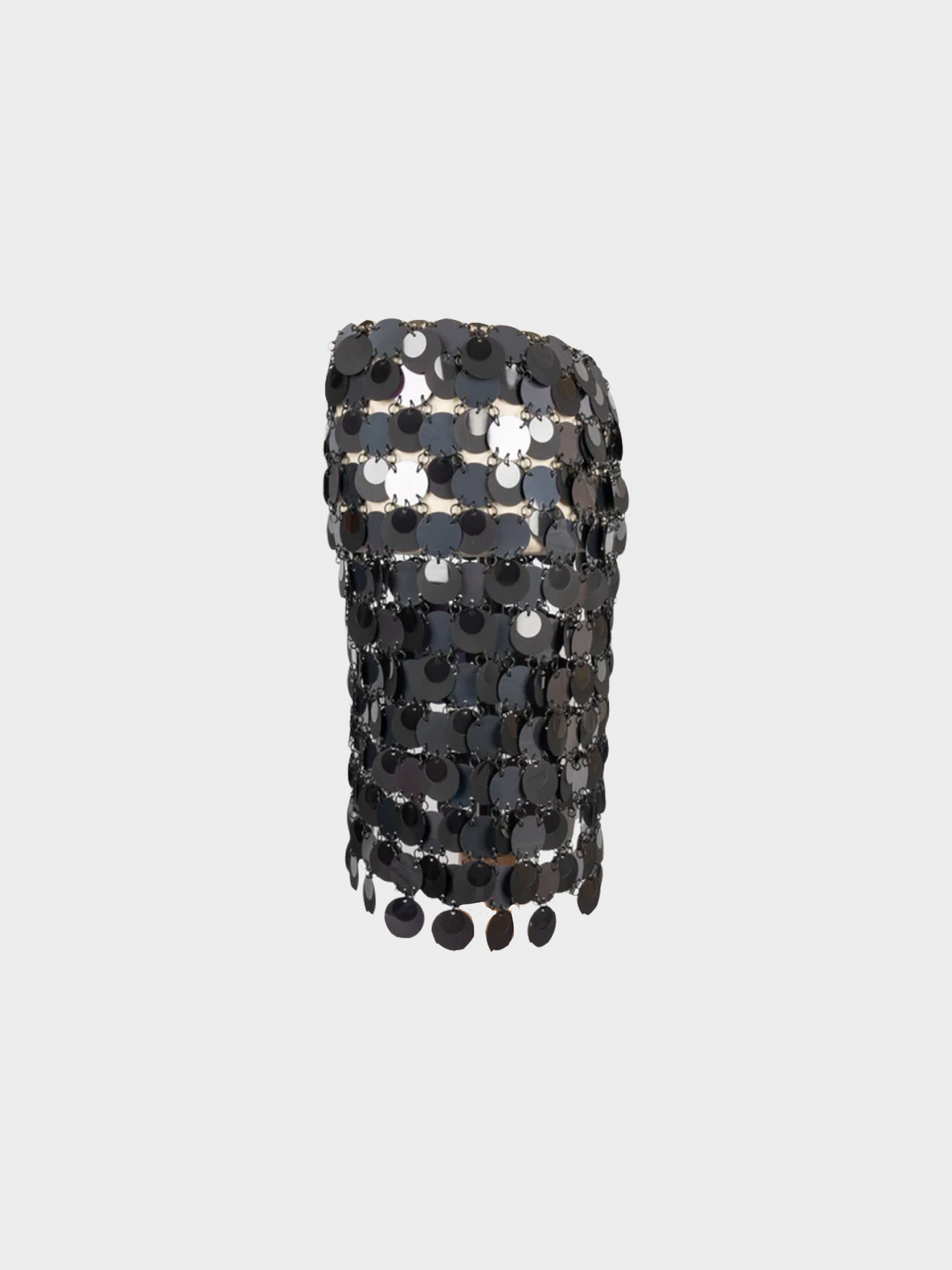 Paco Rabanne 1990s Metallic Silver Celluloid Skirt