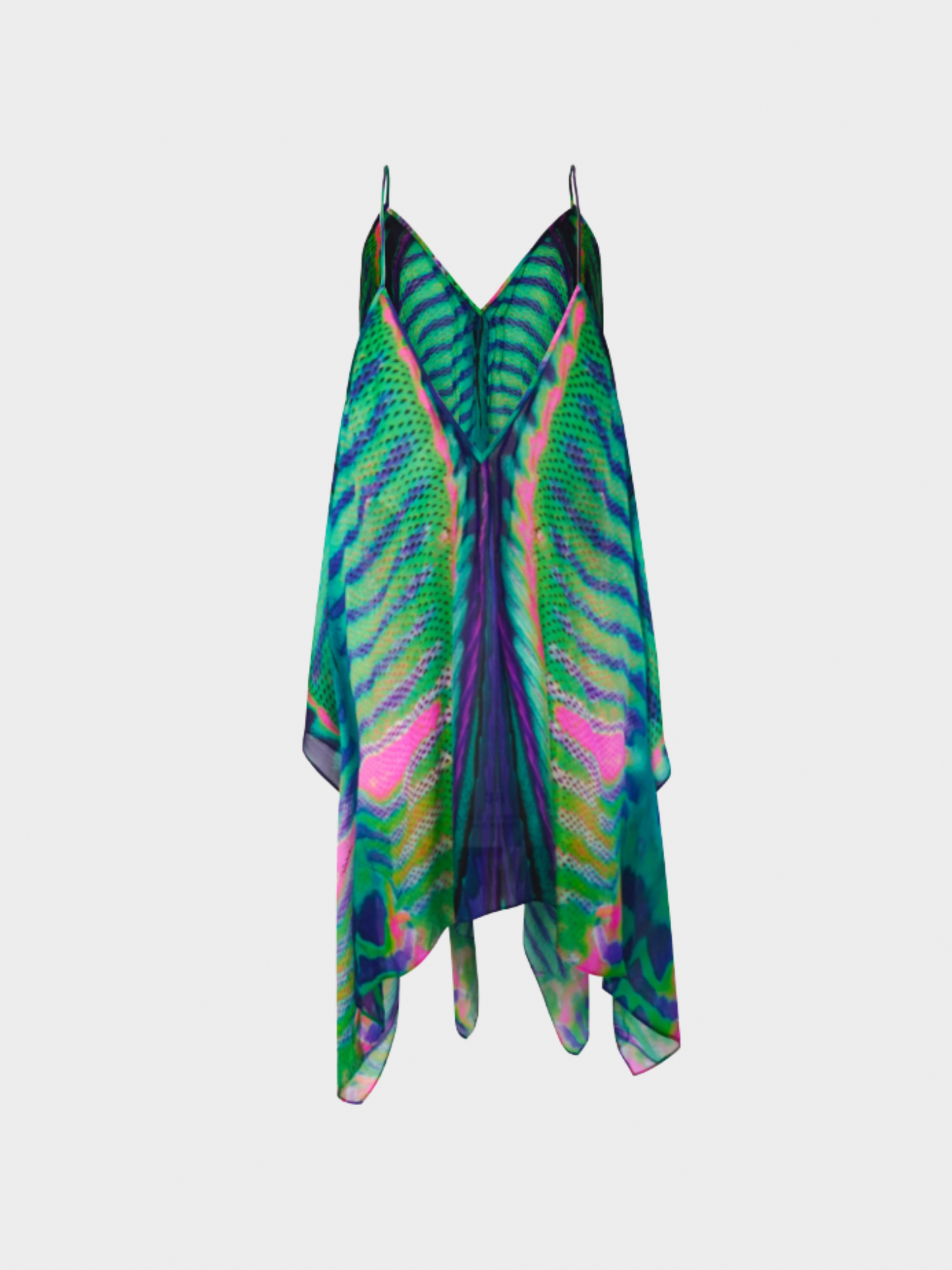 Roberto Cavalli Resort 2011 Green Peacock Pattern Dress