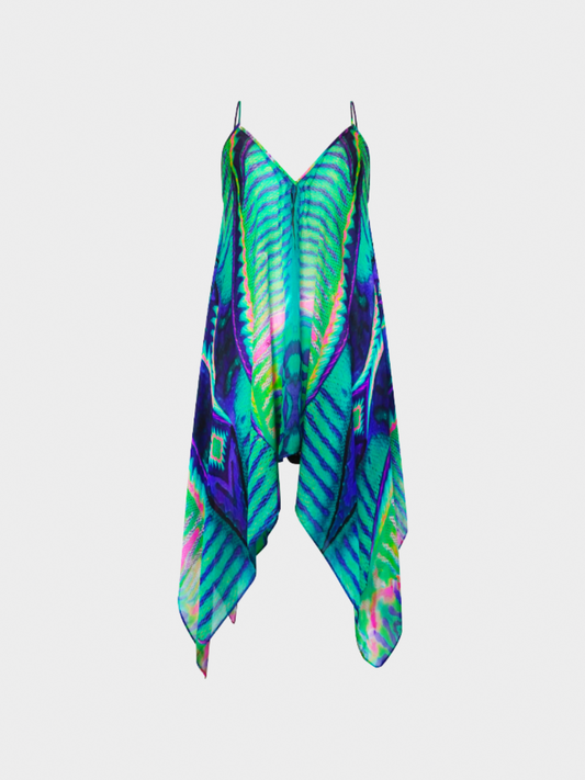 Roberto Cavalli Resort 2011 Green Peacock Pattern Dress