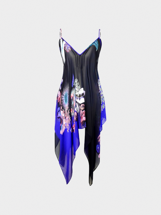 Roberto Cavalli Resort 2011 Multicoloured Tropical Pattern Dress