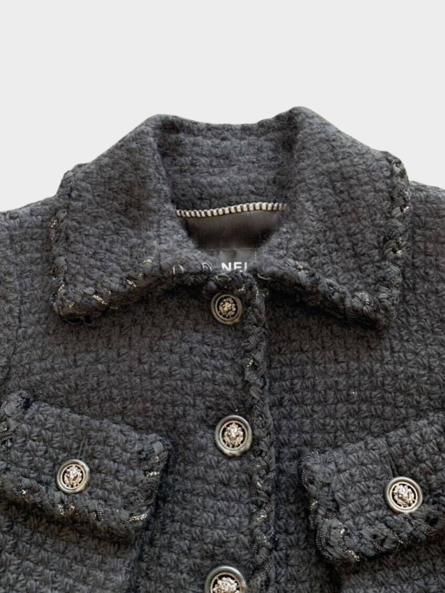 Chanel Pre-Fall 2013 Black Wool Paris-Edinburgh Coat