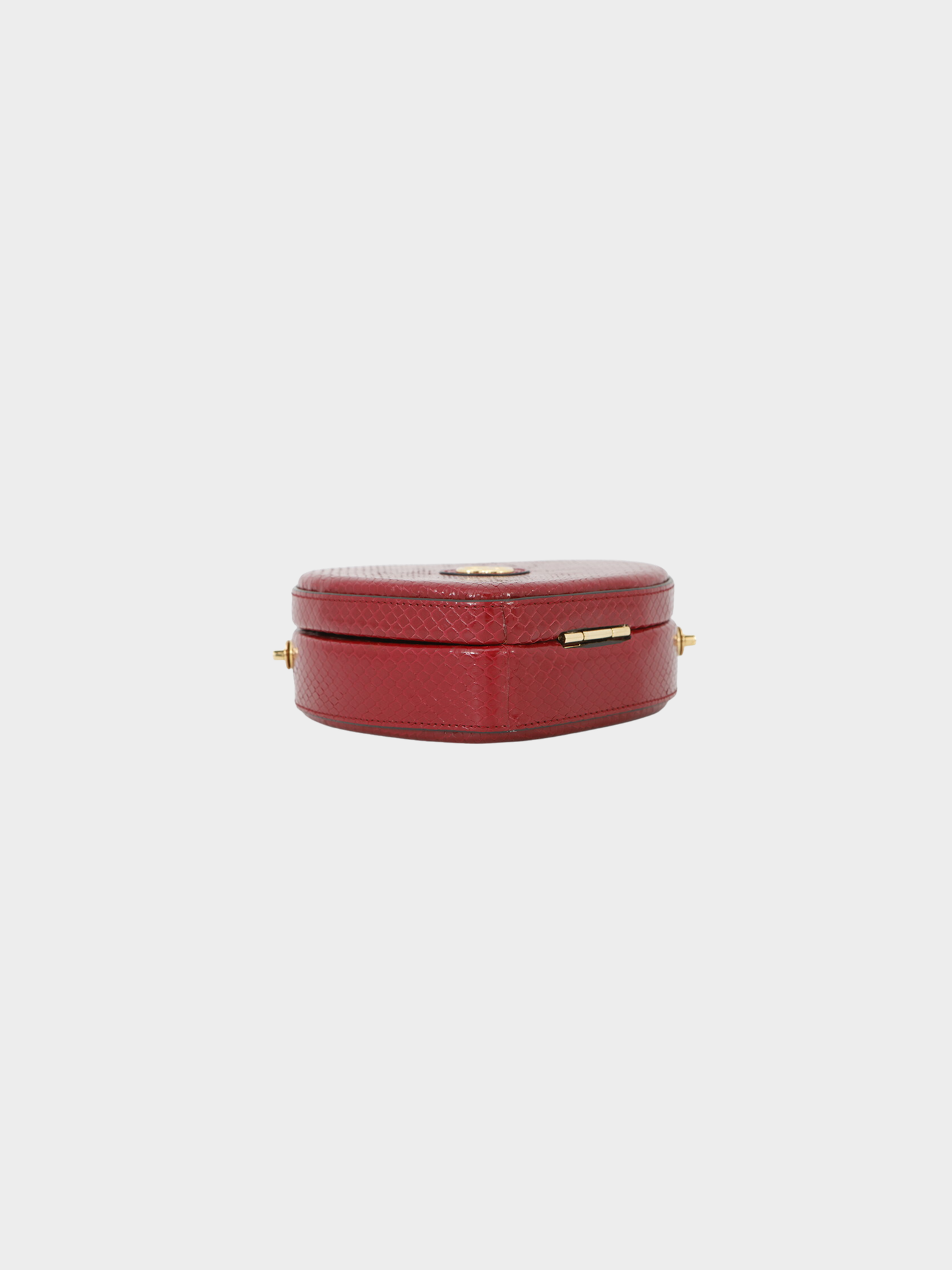 Gucci 2010s Red Broadway Mini Python Top Handle Bag
