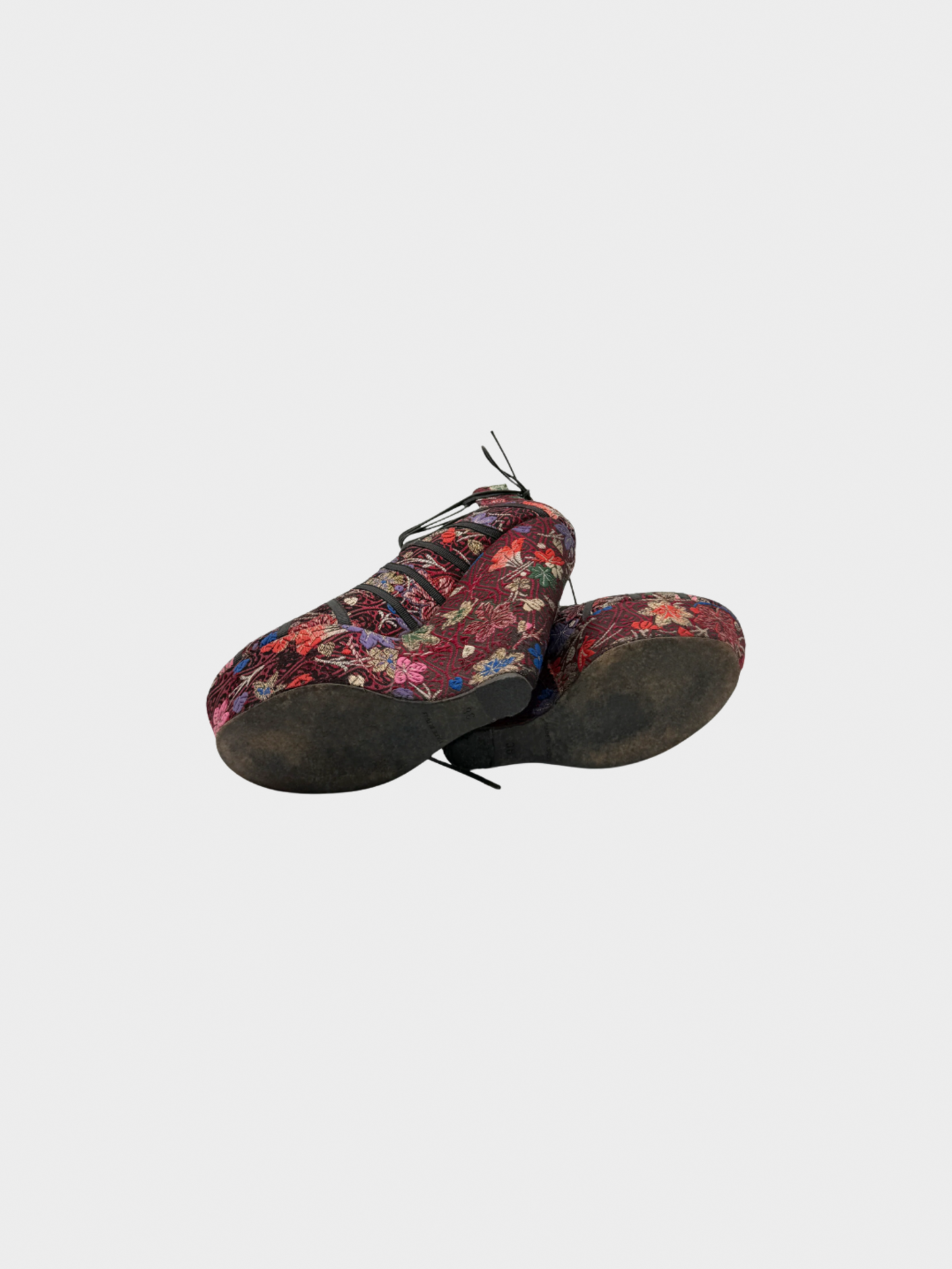 John Galliano 2004 Purple Jacquard Ankle Boots