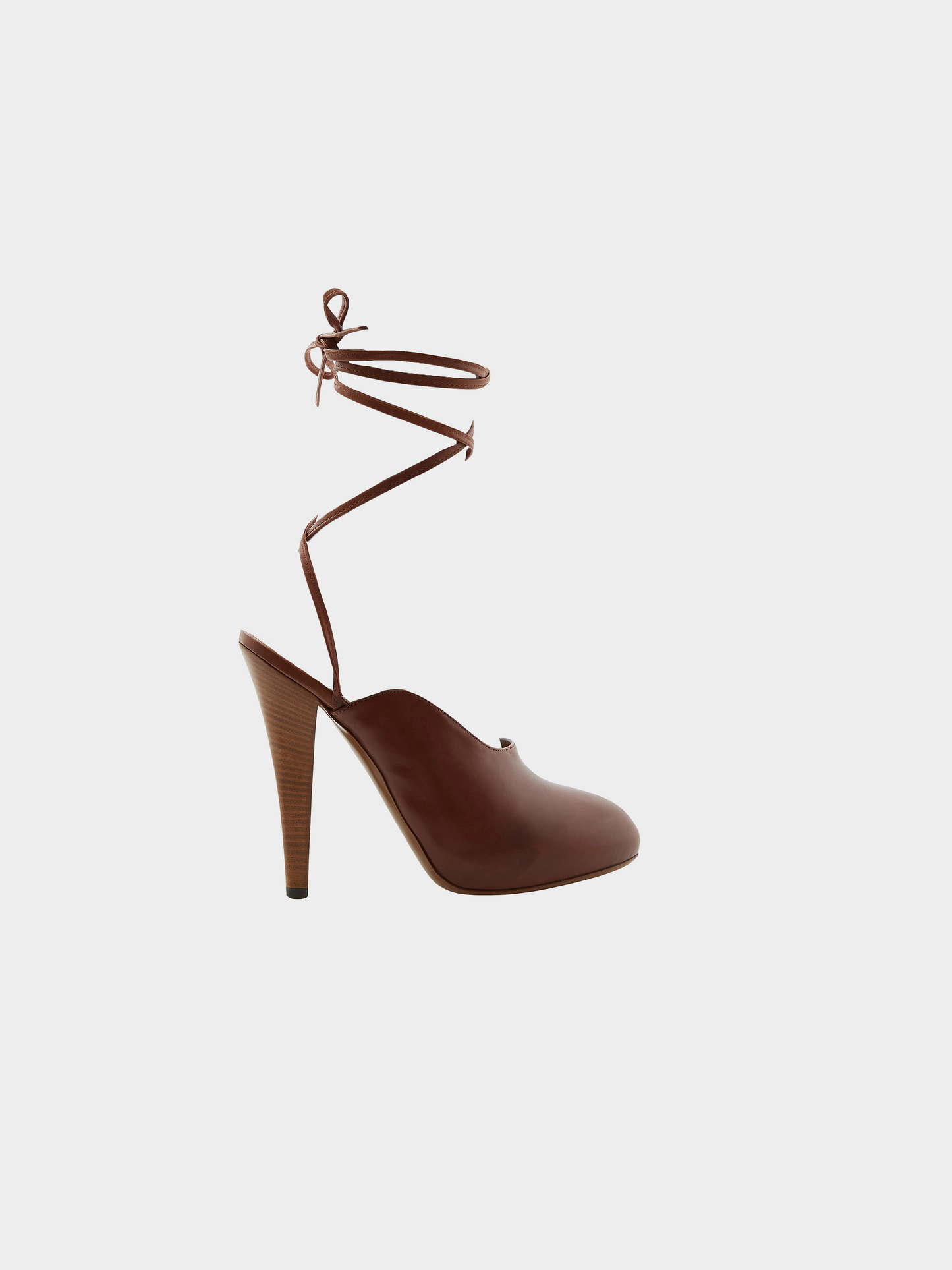 Yves Saint Laurent Resort 2010 Brown Lace-up Leather Heels