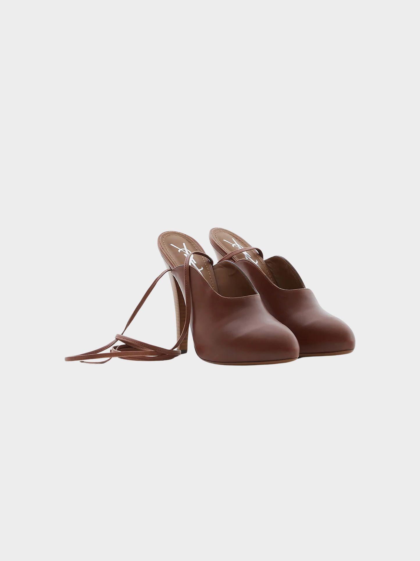 Yves Saint Laurent Resort 2010 Brown Lace-up Leather Heels