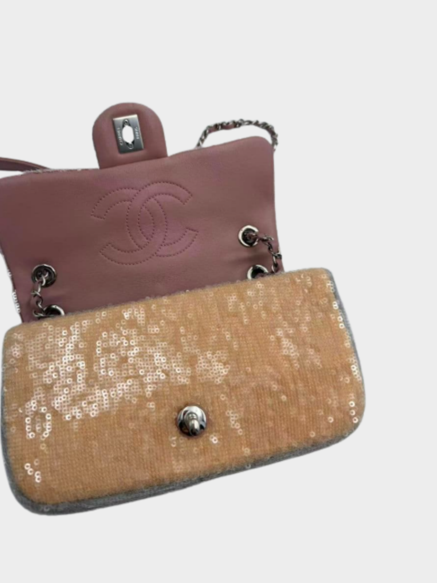 Chanel 2018 Waterfall Sequin Mini Classic Bag