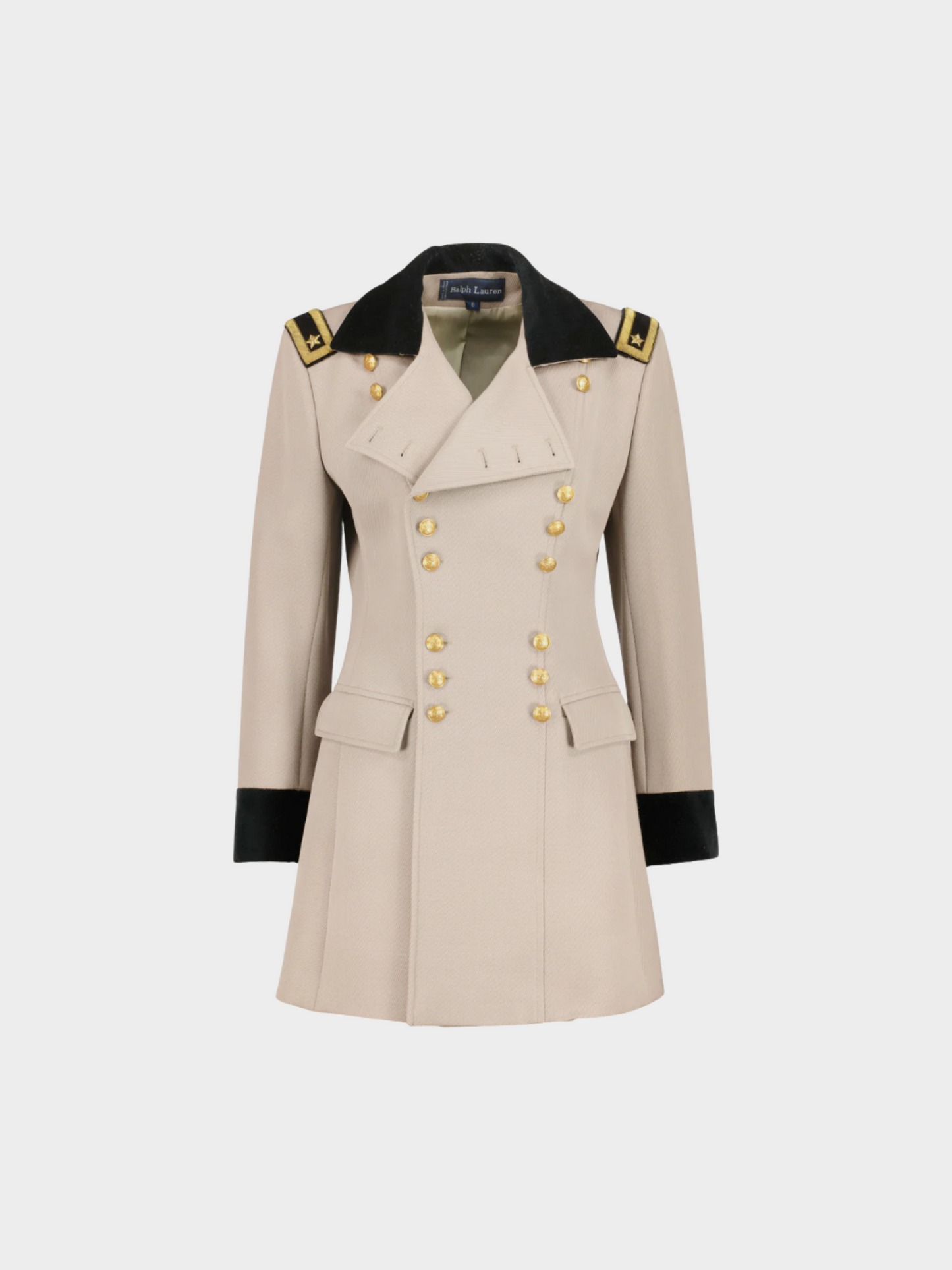 Ralph Lauren 2003 Beige Military Motif Coat