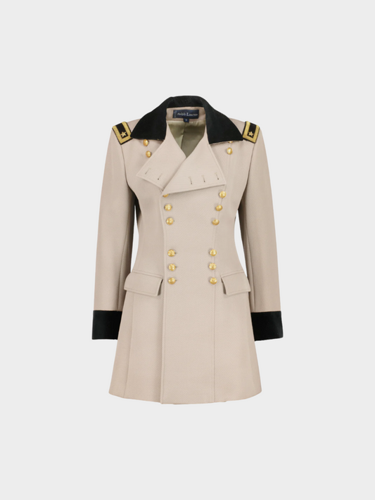 Ralph Lauren 2003 Beige Military Motif Coat