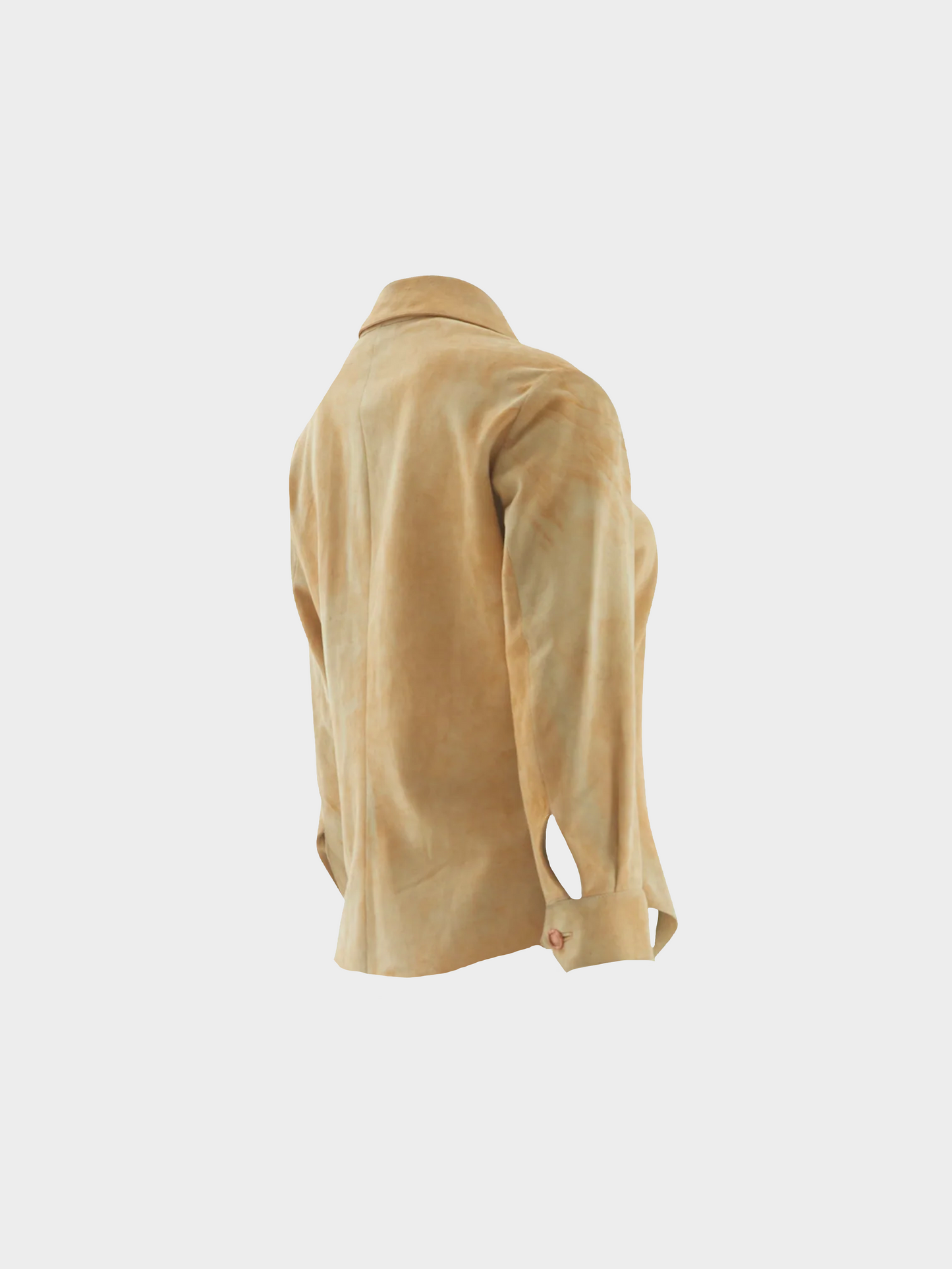 Roberto Cavalli FW 1999 Tan Suede Long Sleeved Top
