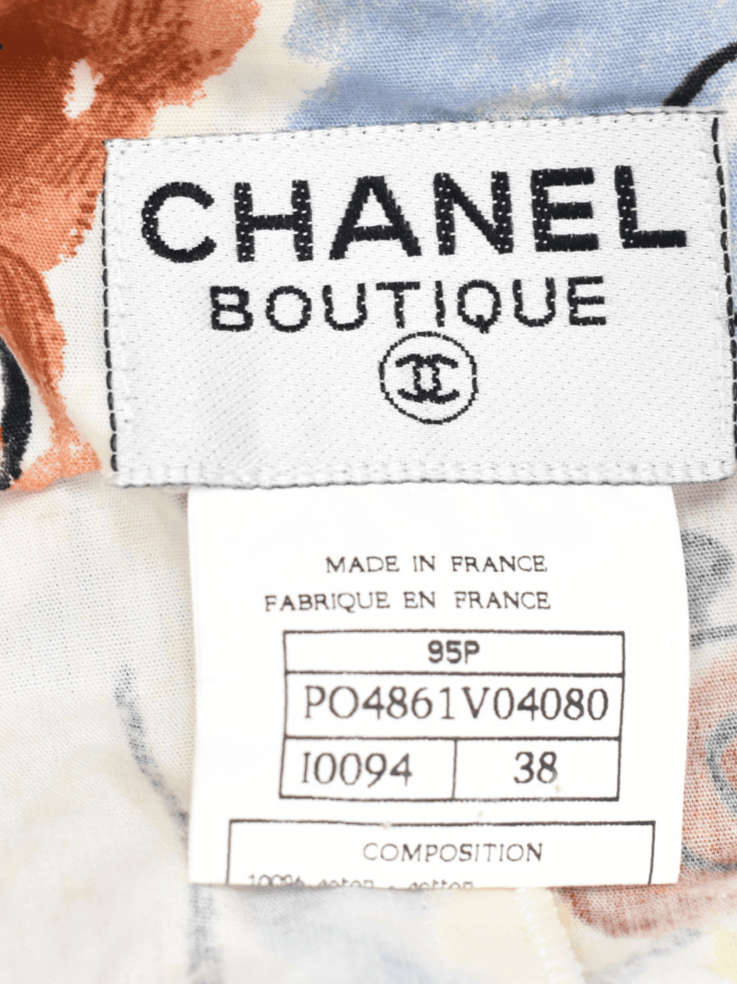 Chanel 1995 Graphic Printed Halter Dress