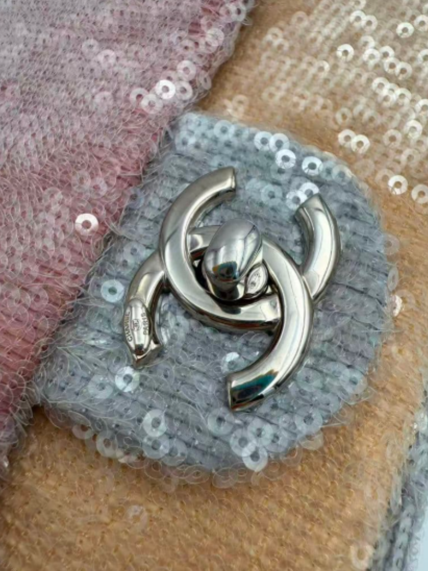 Chanel 2018 Waterfall Sequin Mini Classic Bag