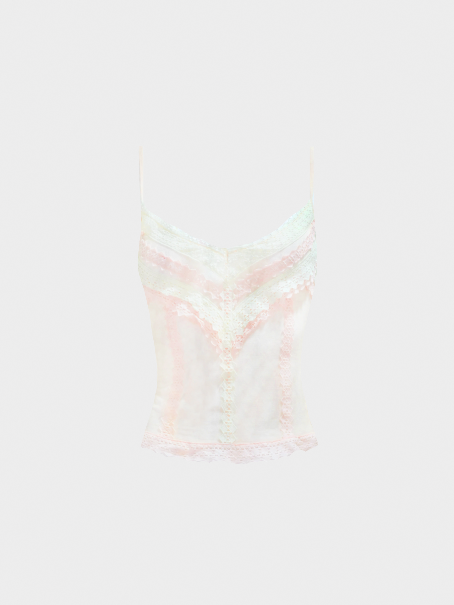Chanel SS 2004 Pastel CC Logo Embroidered Camisole