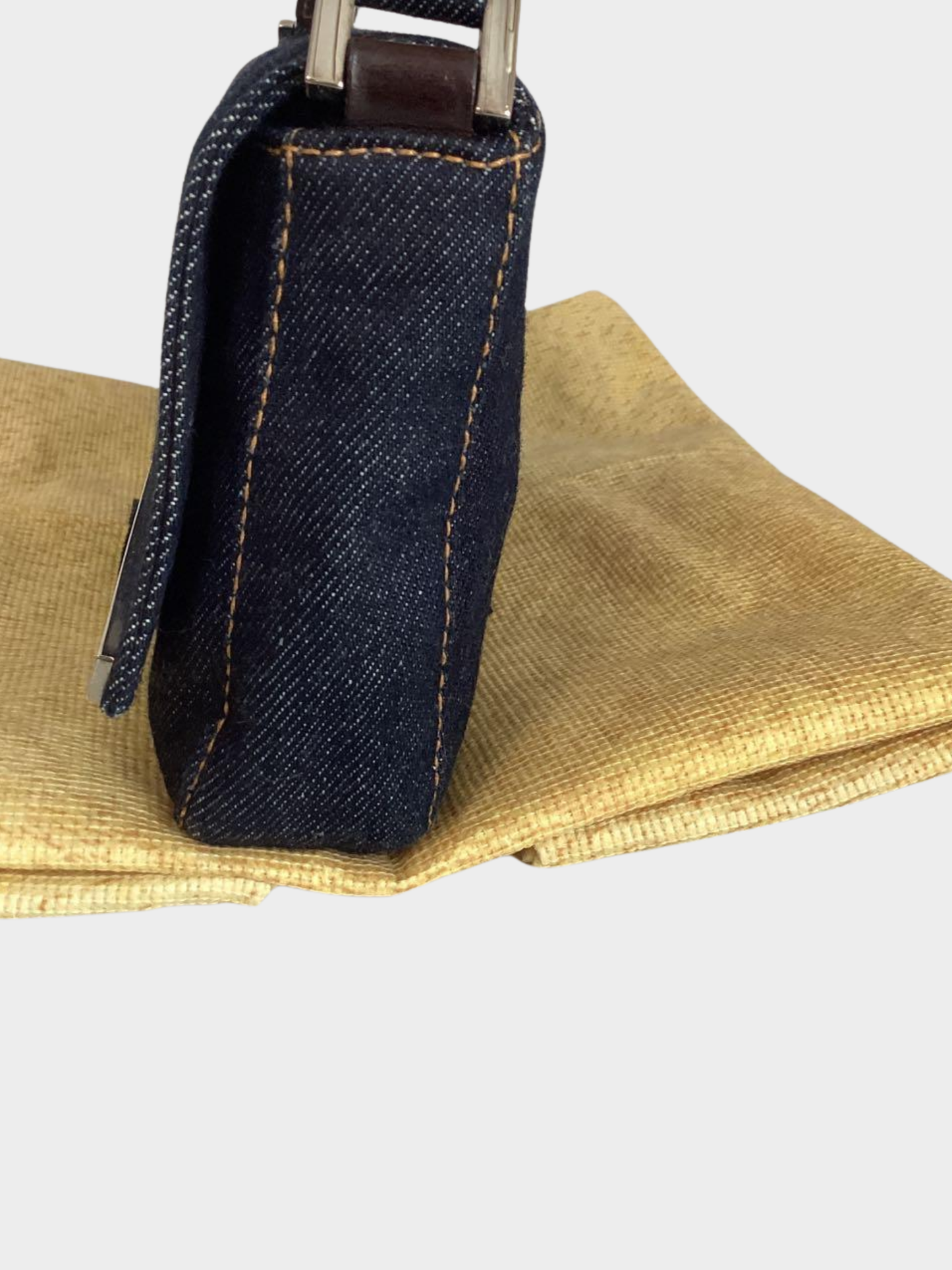 Fendi 2000s Denim Shoulder Pochette Bag