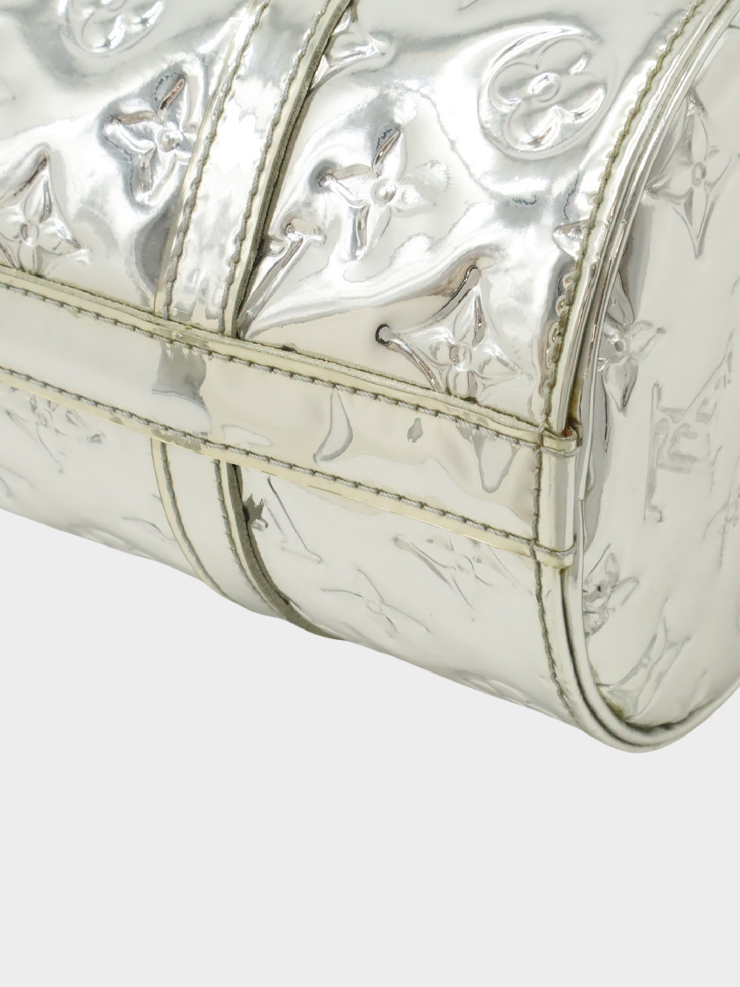 Louis Vuitton FW 2006-2007 Silver Patent Leather Papillon Bag