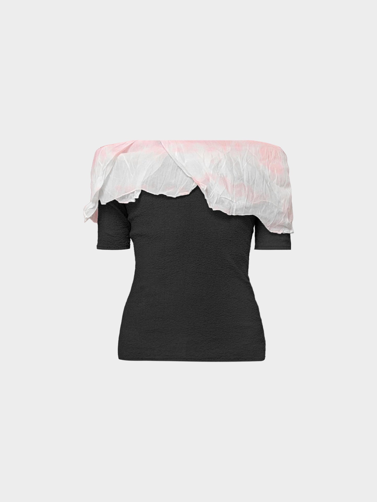 Yoshiki Hishinuma 1990s Rare Gradient Petal Off-the-Shoulder Top