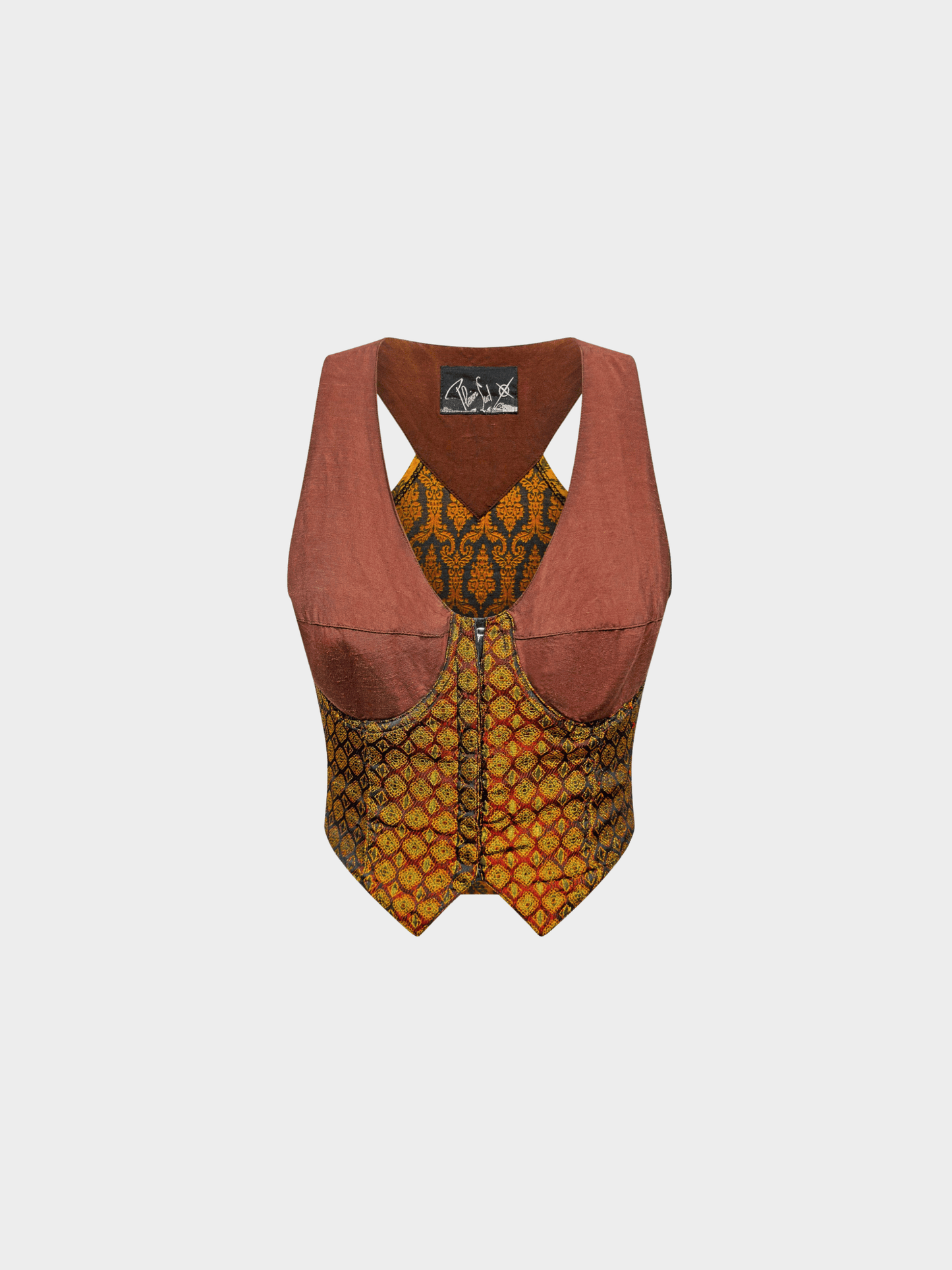 Plein Sud SS 1990 "Les Gitans" Brocade Bustier Halter Top
