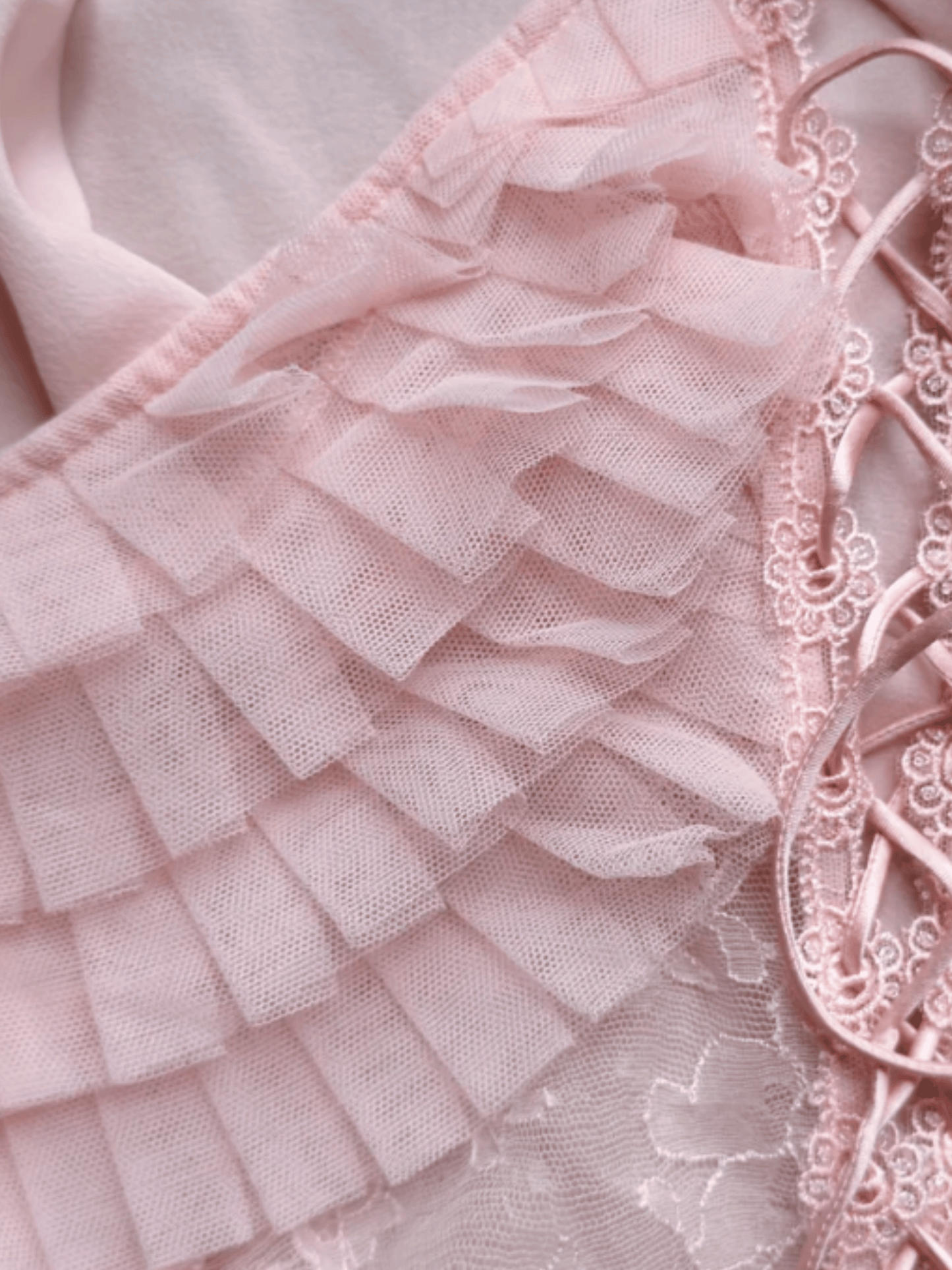 La Perla 2000s Pink Silk and Lace Evening Dress with Cape