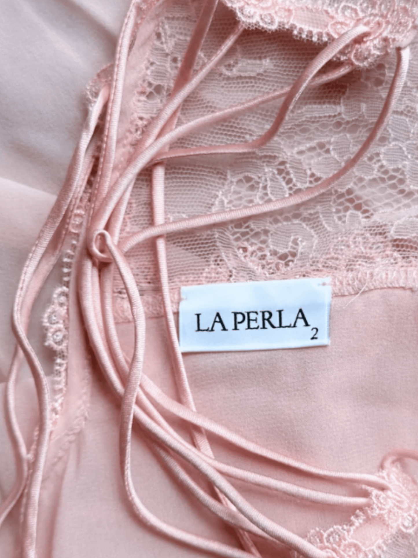 La Perla 2000s Pink Silk and Lace Evening Dress with Cape