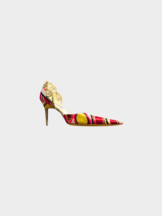 Emilio Pucci 2000s Multicoloured Pointed Toe Heels