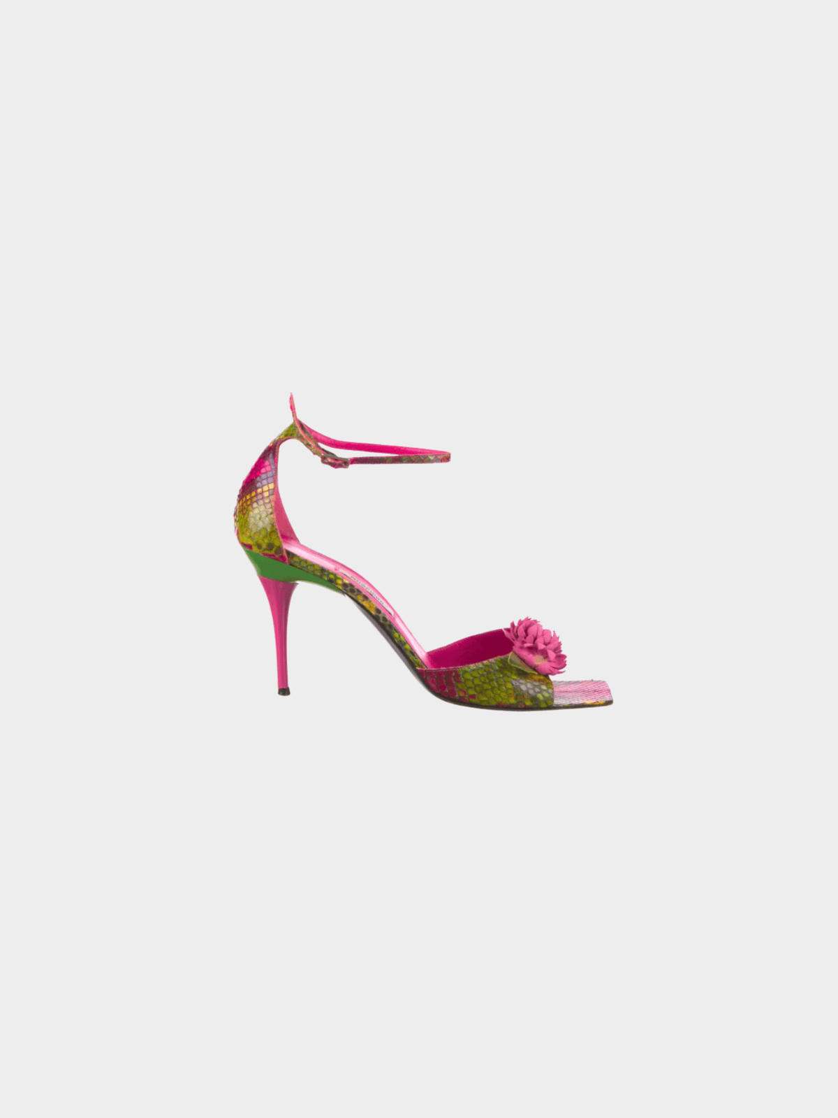 Moschino 2000s Snakeskin Animal Print Sandals