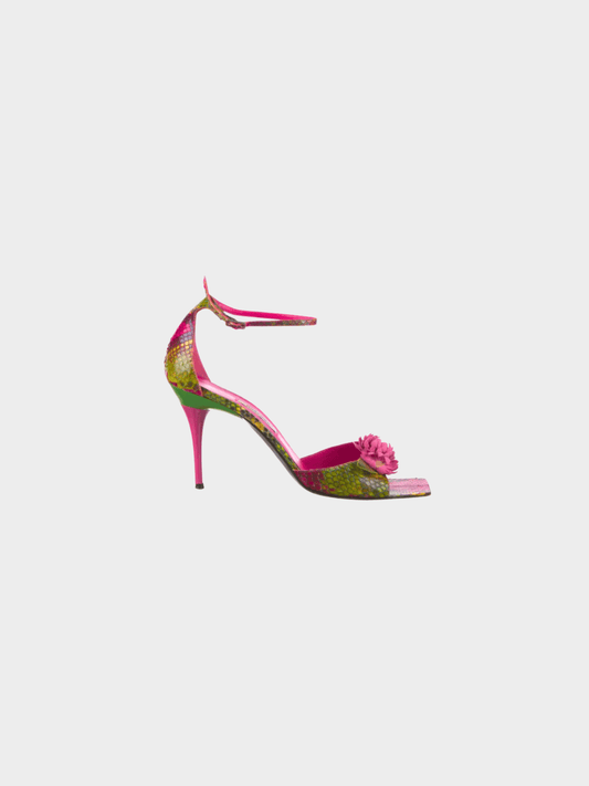 Moschino 2000s Snakeskin Animal Print Sandals