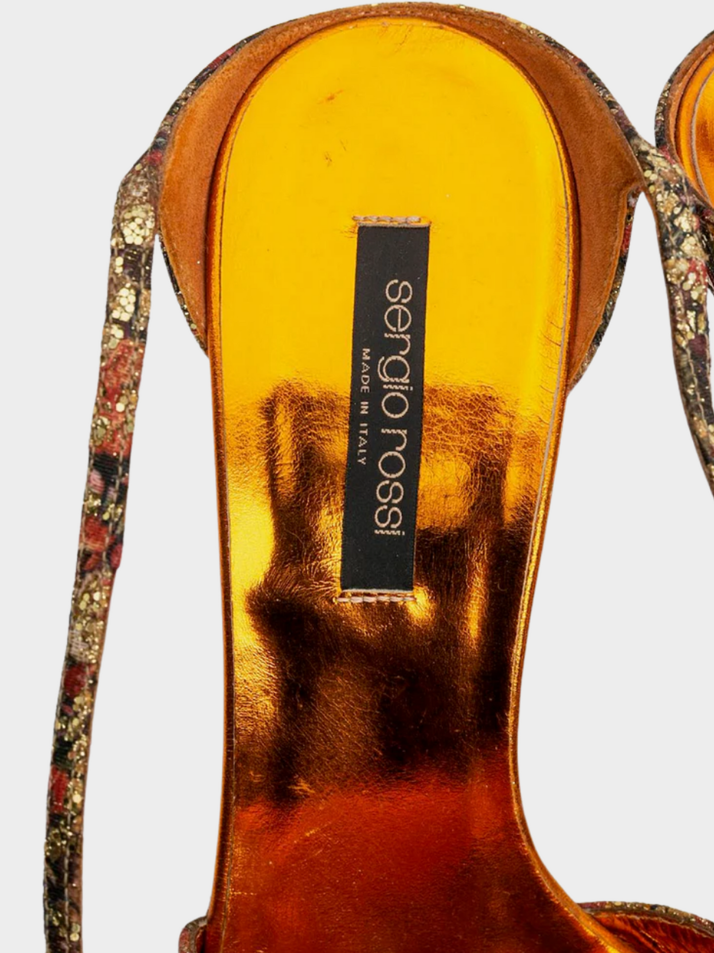 Sergio Rossi 2000s Multicoloured Floral Printed Sling-Back Pumps