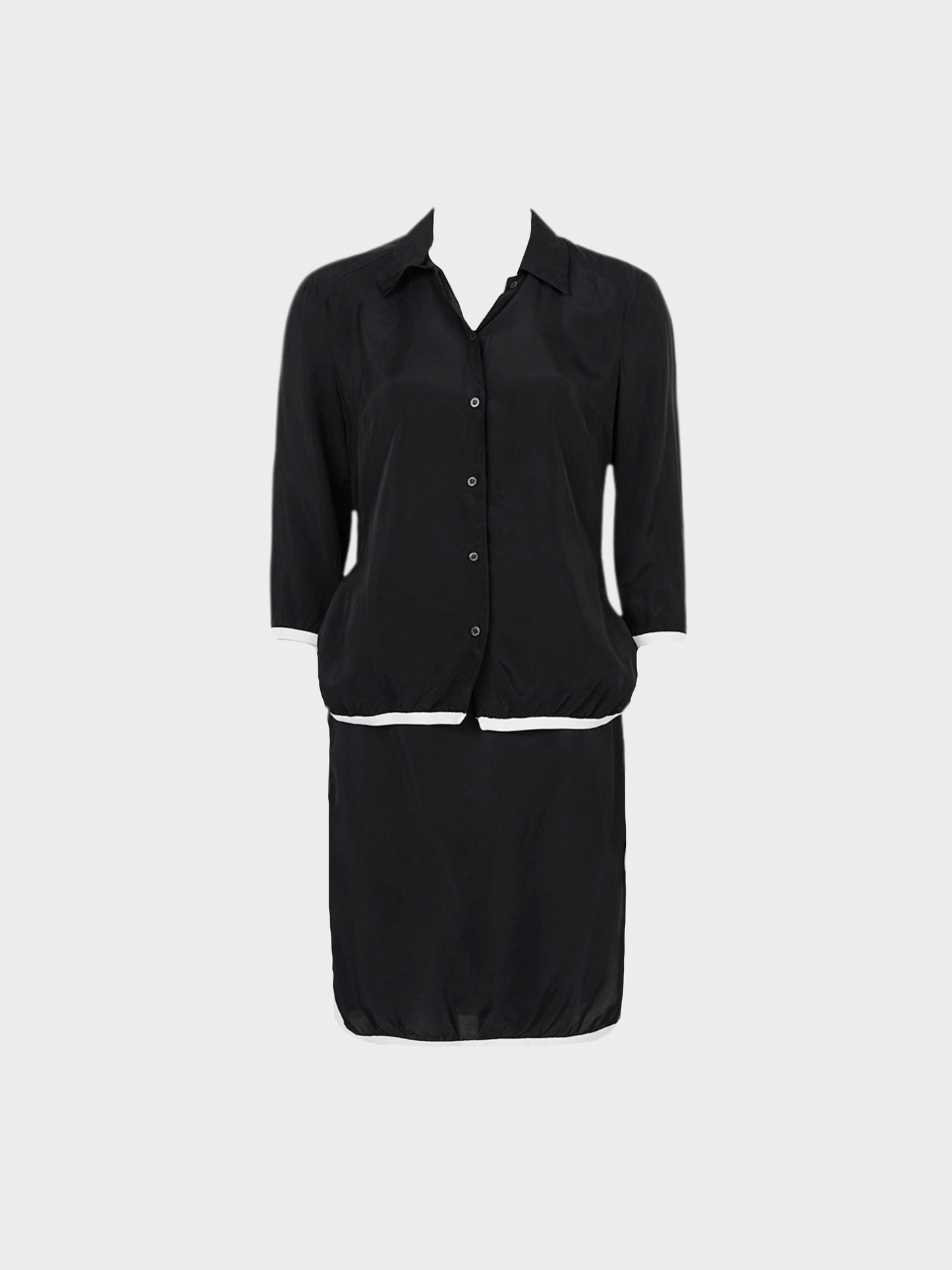 Miu Miu SS 2000 Black Top and Skirt Set