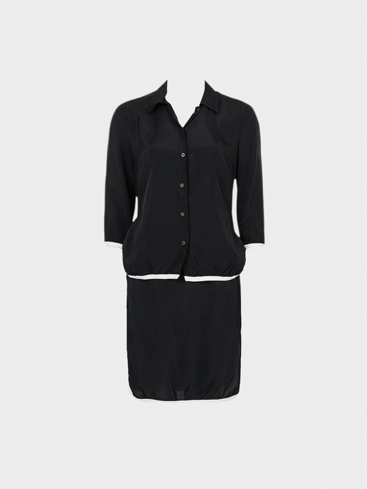 Miu Miu SS 2000 Black Top and Skirt Set