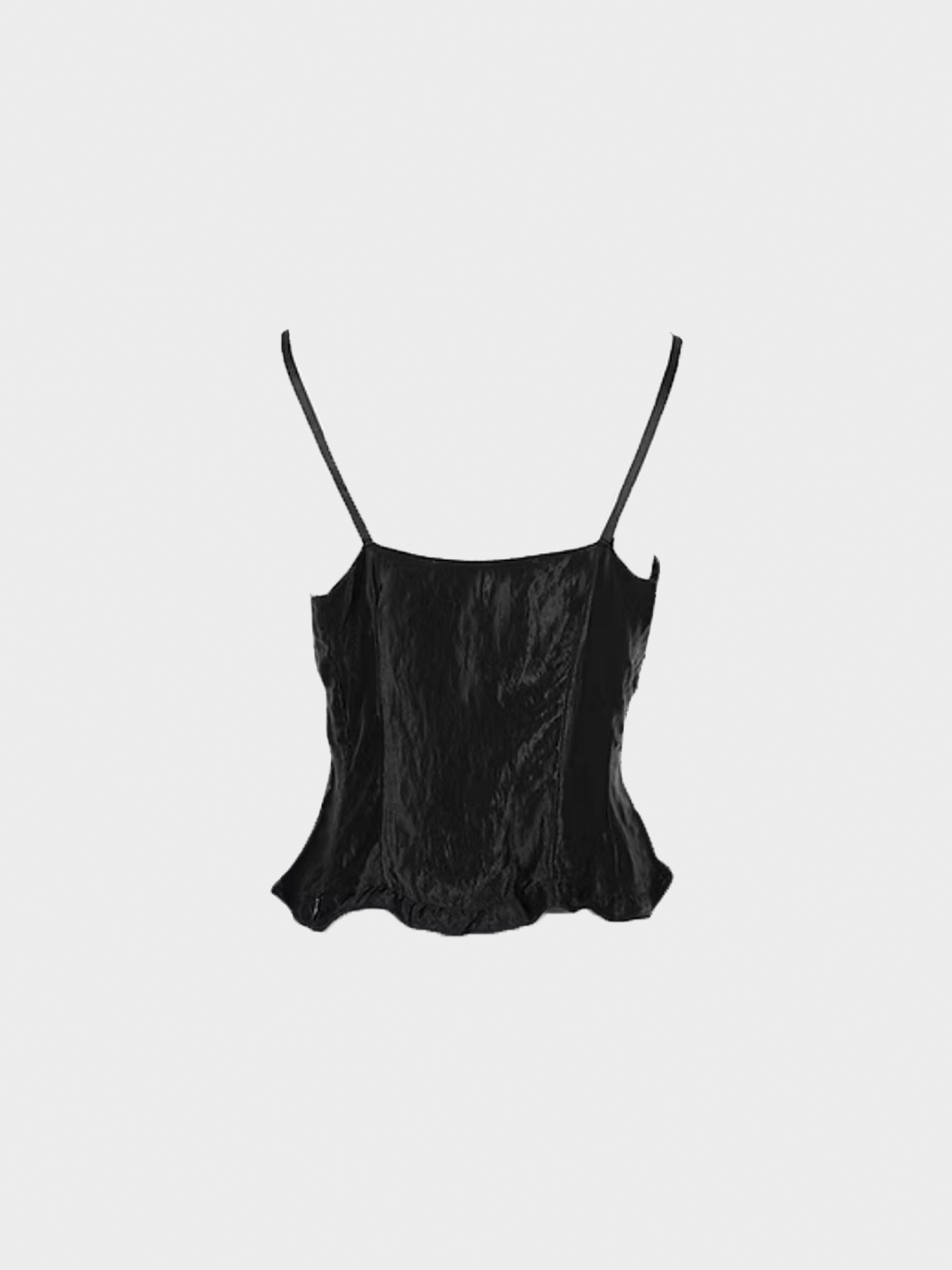 Miu Miu SS 1998 Black Shiny Tank Top