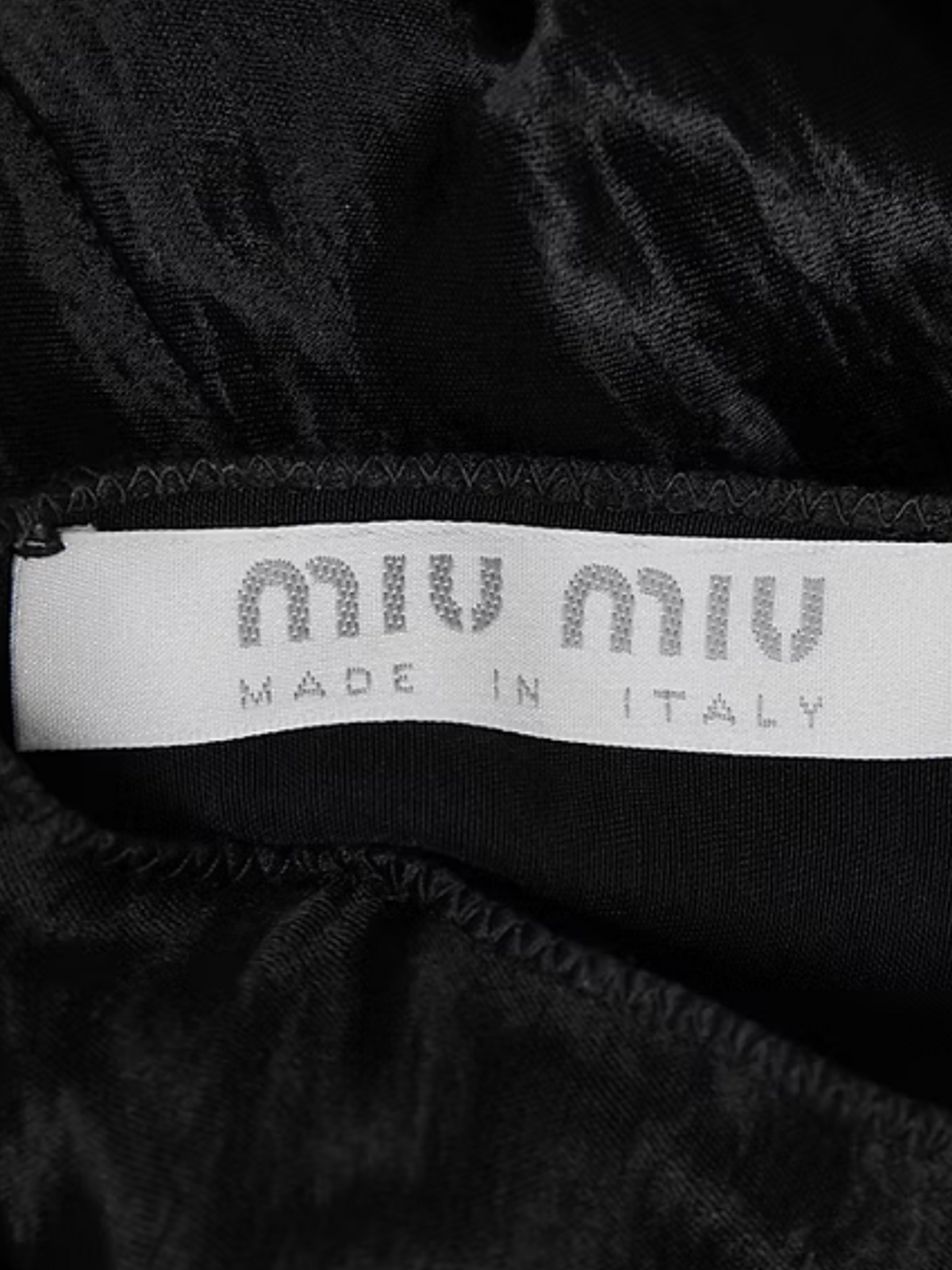 Miu Miu SS 1998 Black Shiny Tank Top