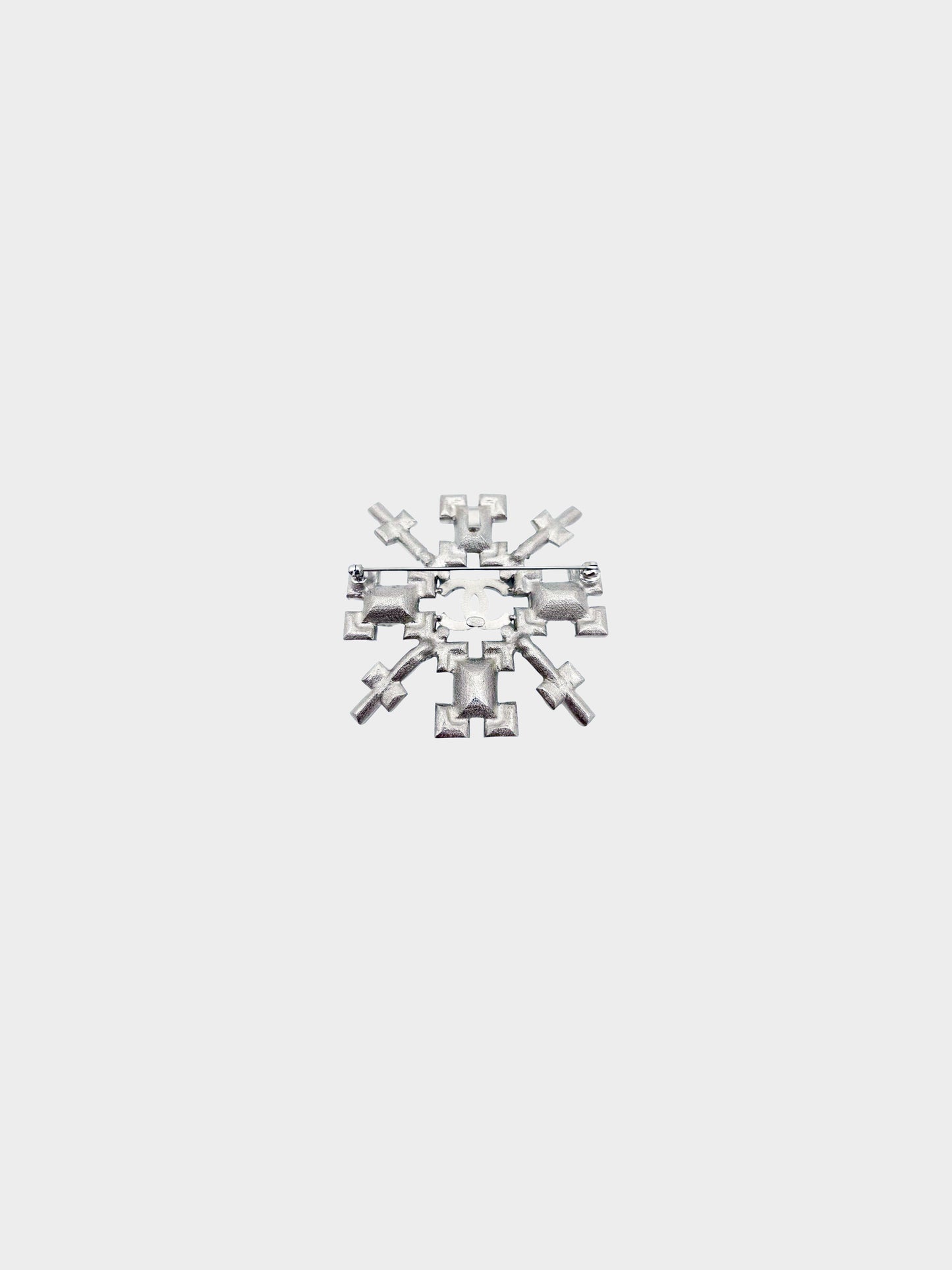 Chanel 2006 Crystal CC Silver Rhinestone Brooch