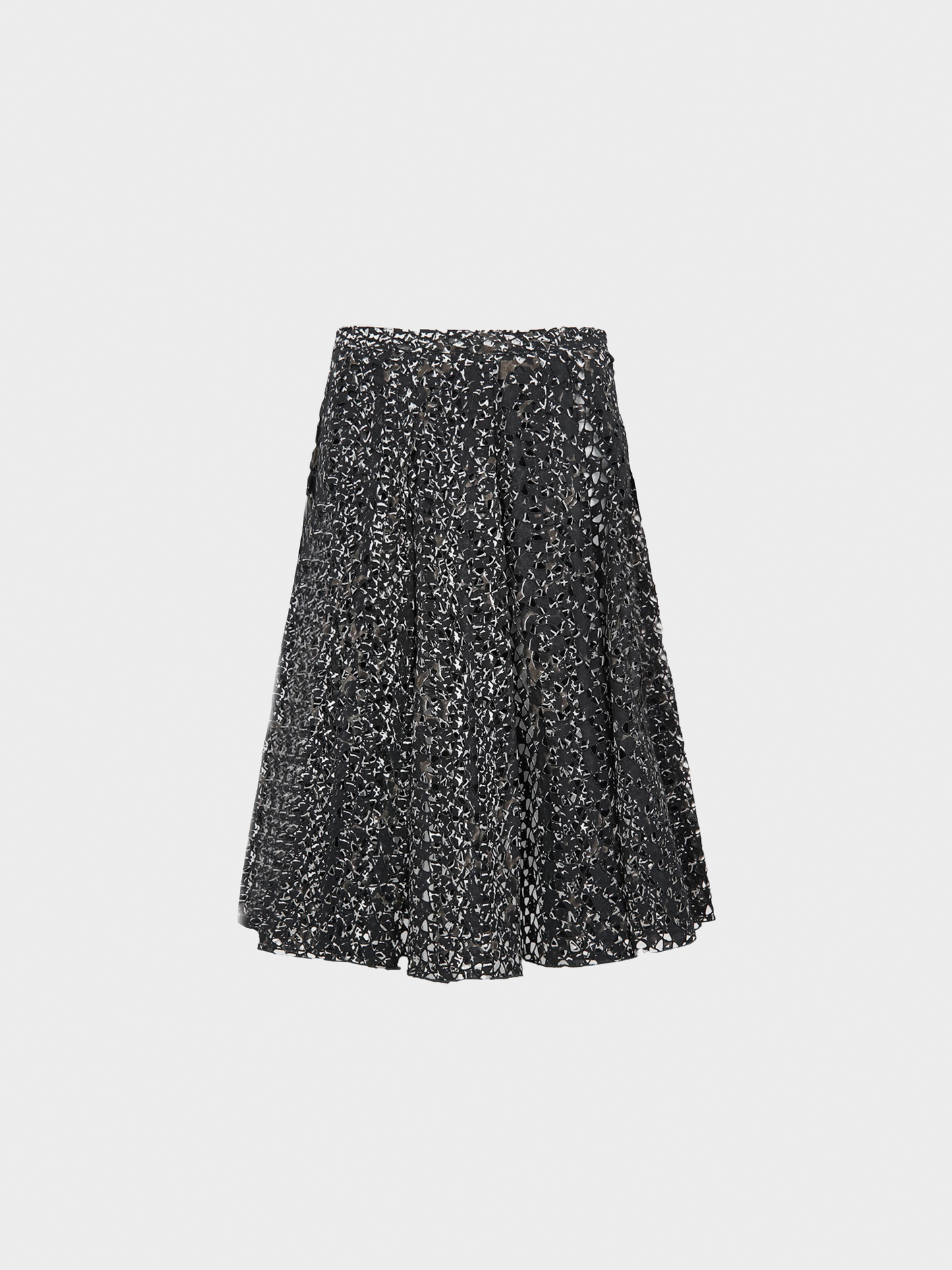 Miu Miu SS 2001 Runway Black Perforated Skirt