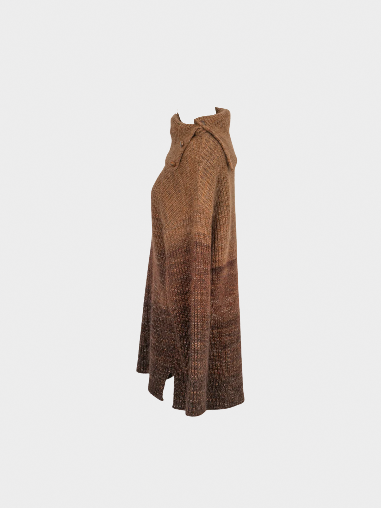 Escada 1990s Brown Oversized Ombre Wool Sweater