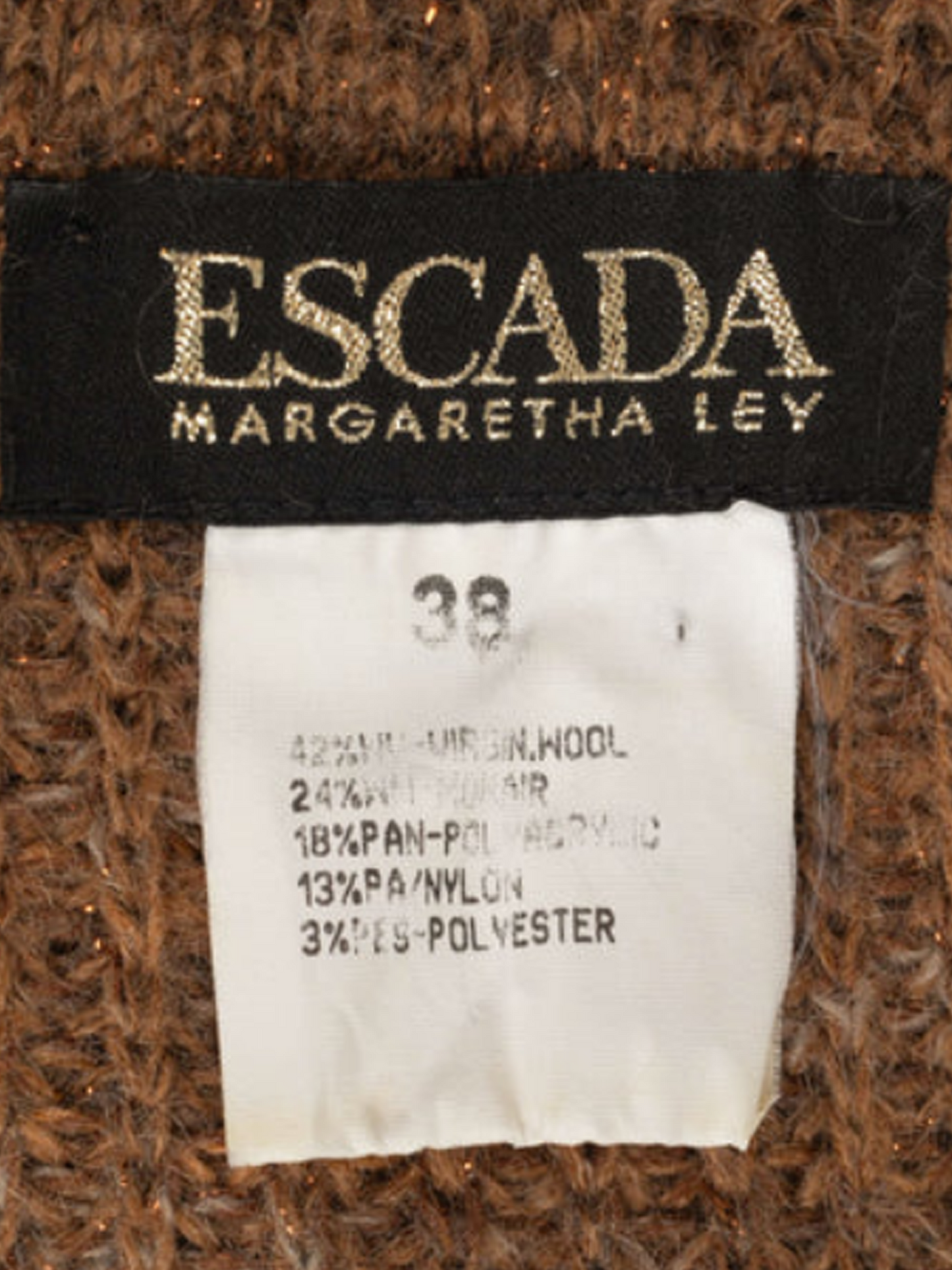 Escada 1990s Brown Oversized Ombre Wool Sweater