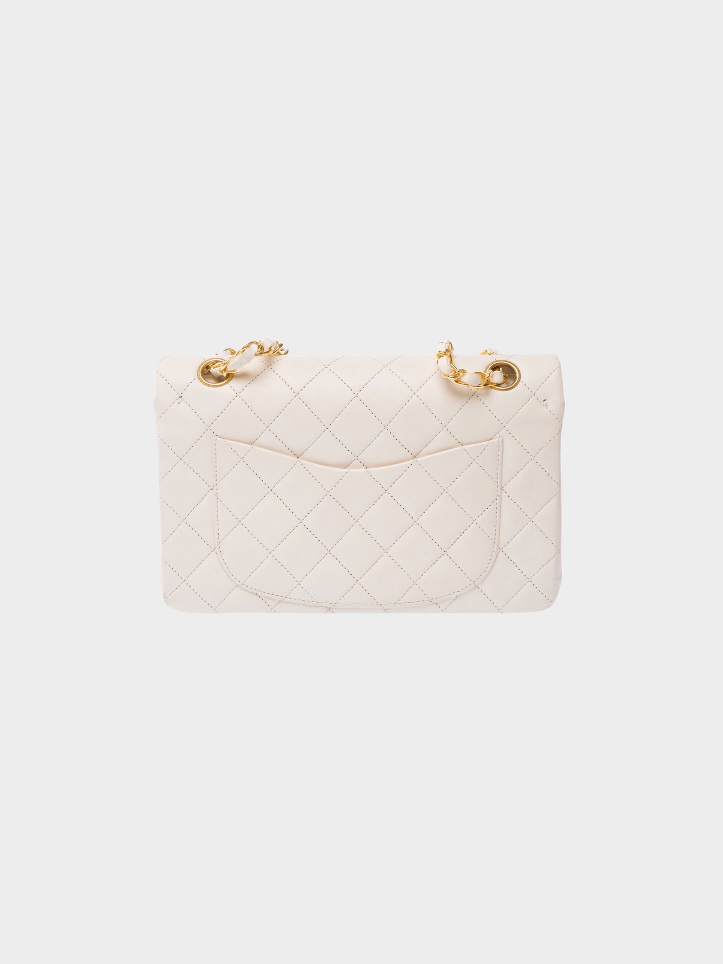 Chanel 1989-1991 Classic White Caviar Quilted Flap Bag