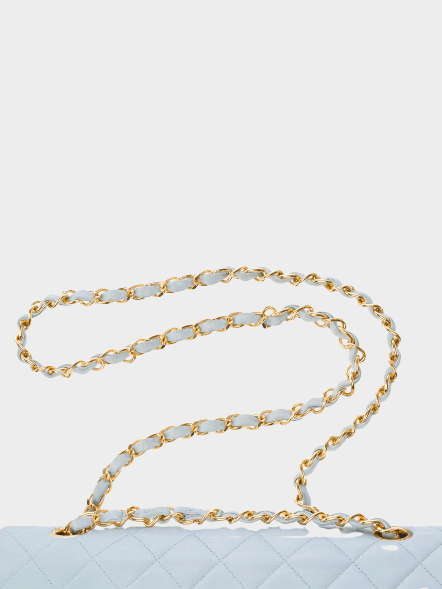 Chanel 1997 Timeless Medium Baby Blue Flap Bag