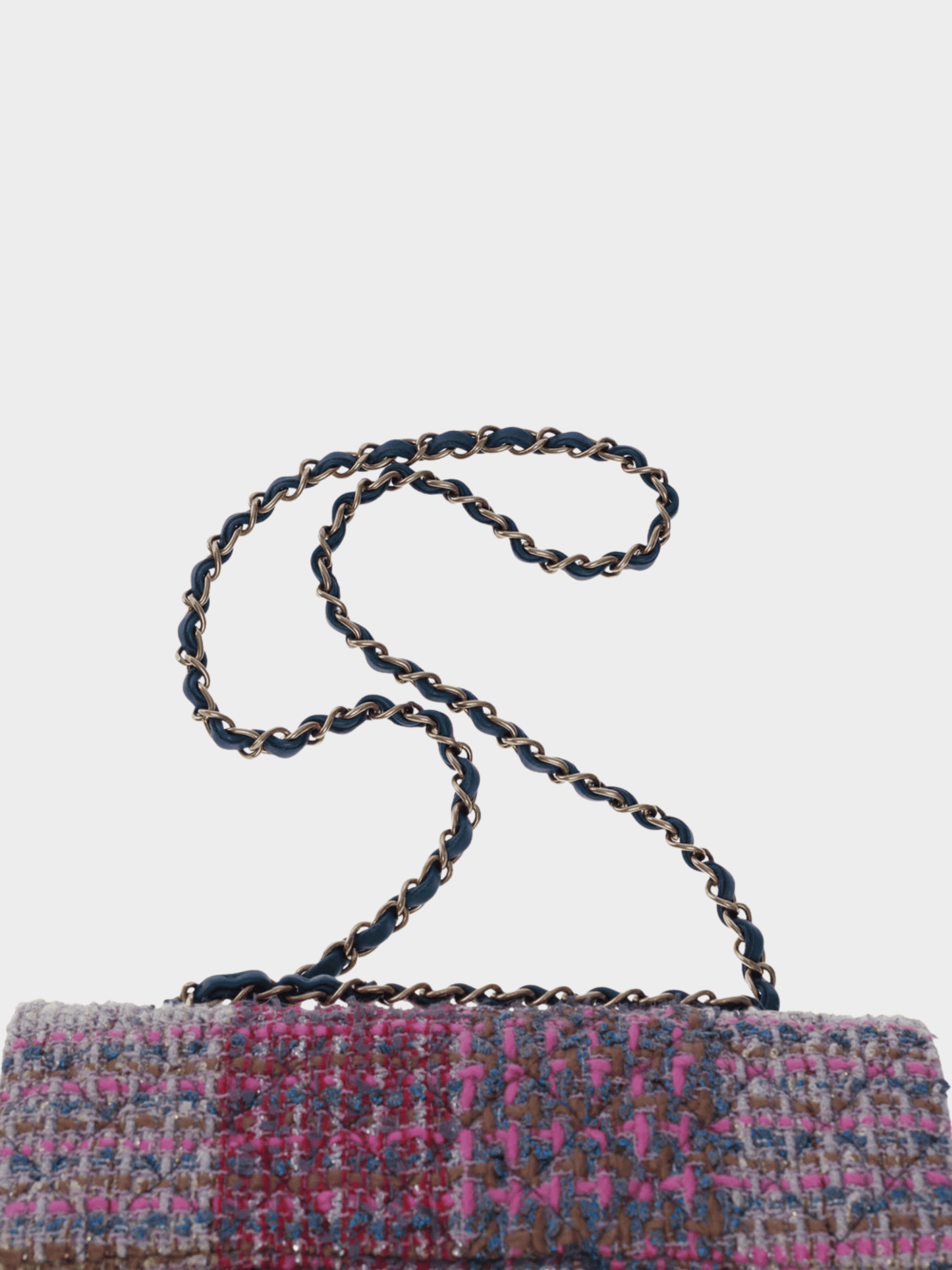 Chanel 2014 Multicolor Tweed Medium Timeless Classic Flap Bag