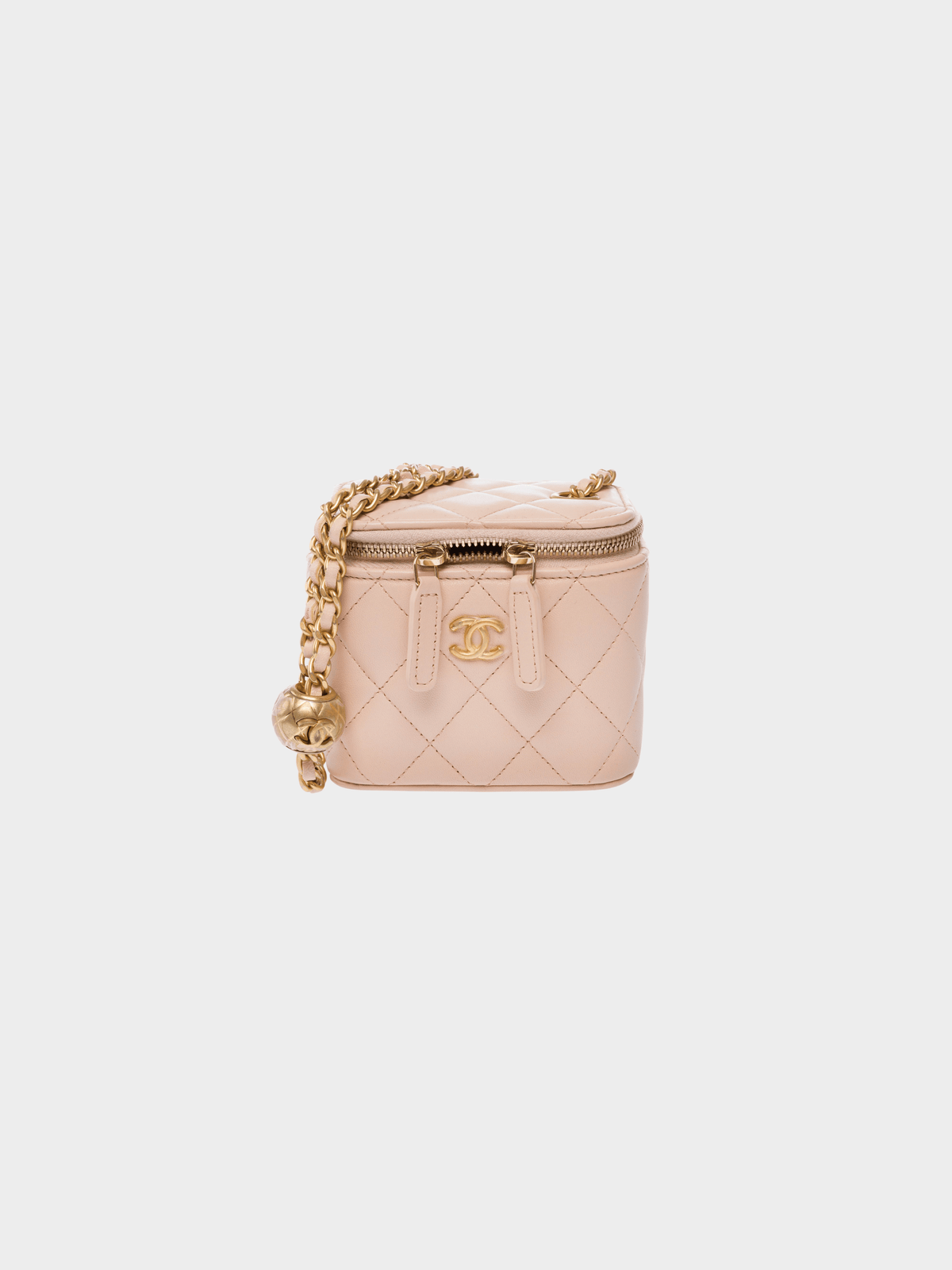 Chanel 2021 Pink Leather Vanity Case