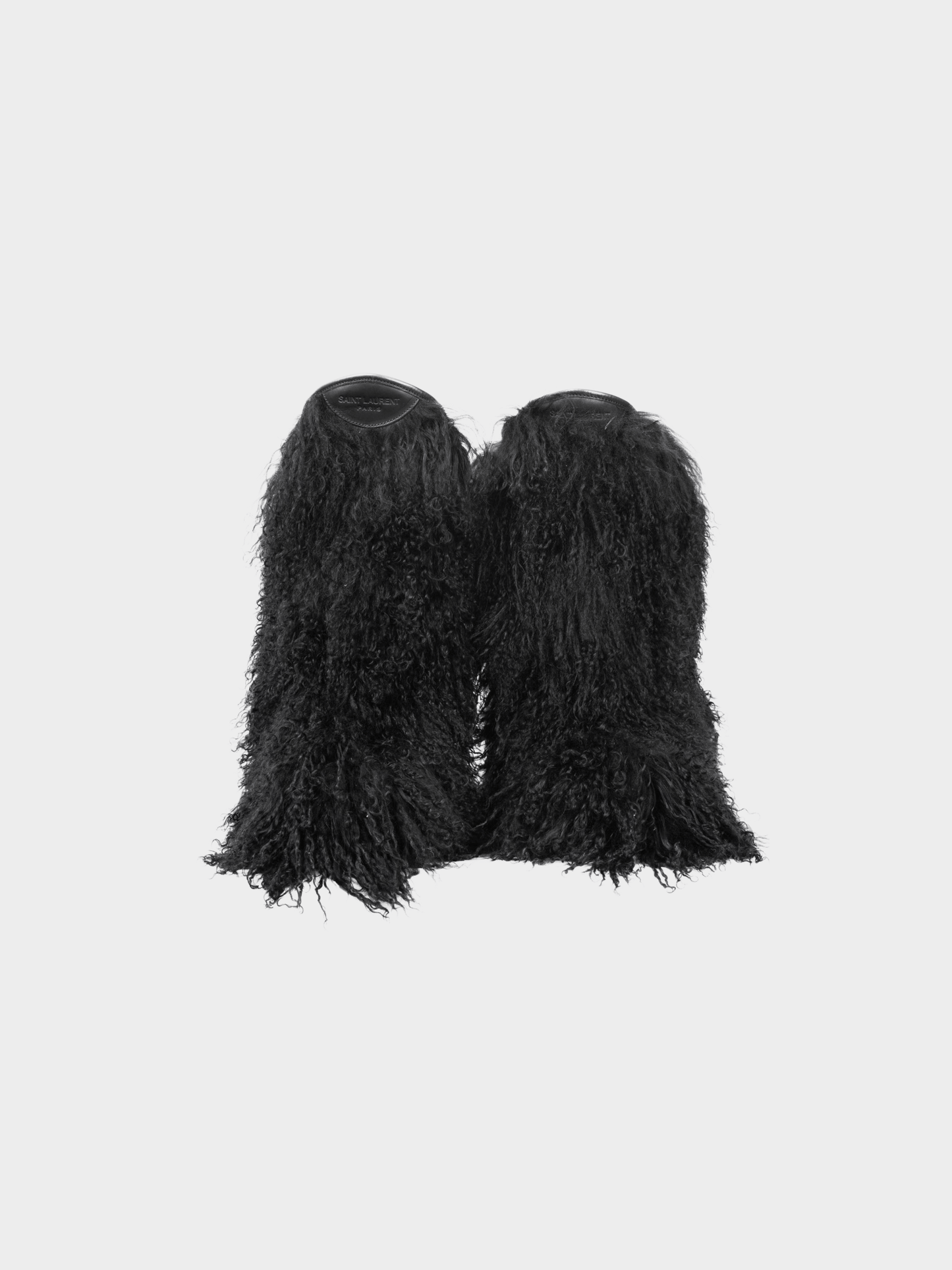 Yves Saint Laurent 2018 Nero Panenelli Mongolia Furry Patch Snowboots