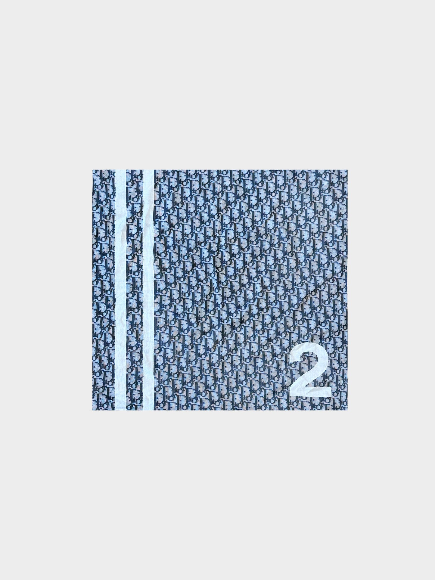 Christian Dior 2000s Navy and White Monogram Scarf