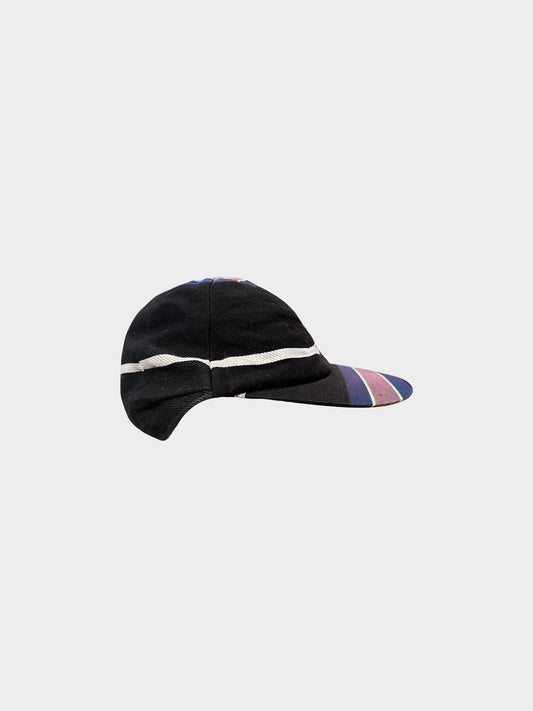 Vivienne Westwood 1990s Stripe Print Orb Logo Hat