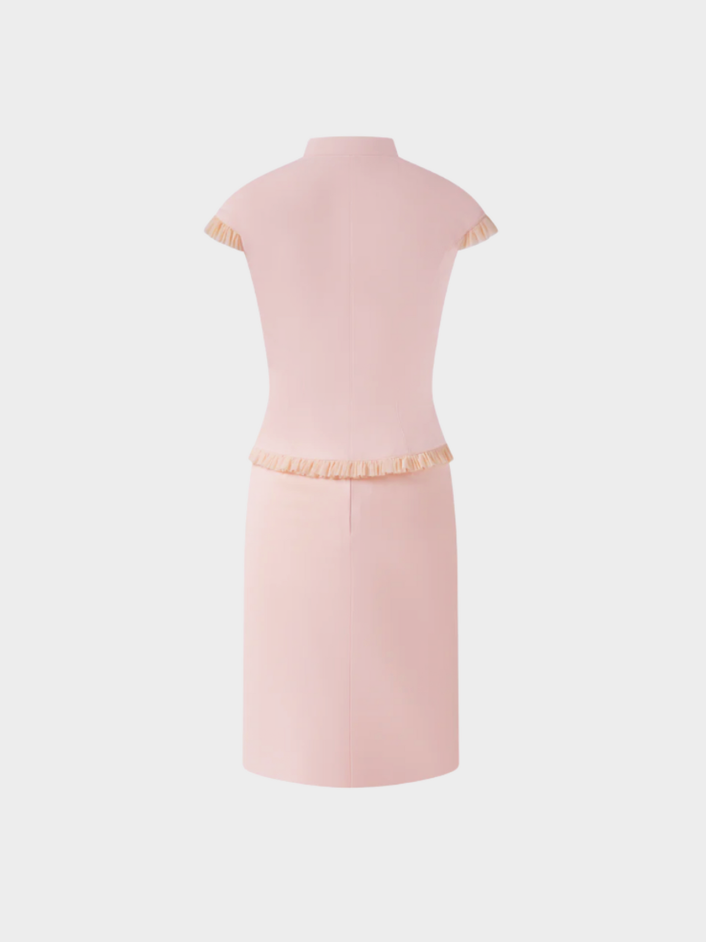 Thierry Mugler FW 2001 Pink Suit Top and Skirt Set