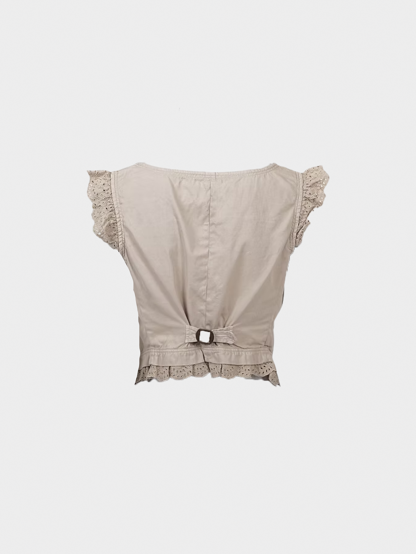 Miu Miu SS 2002 Beige Scoop Neck Top