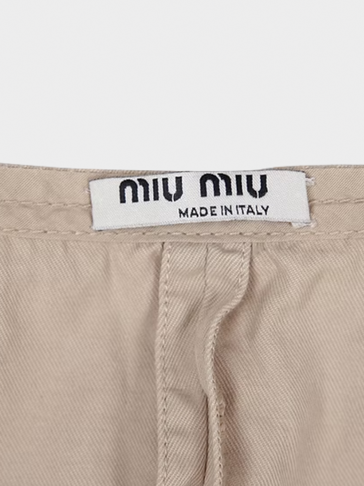 Miu Miu SS 2002 Beige Scoop Neck Top