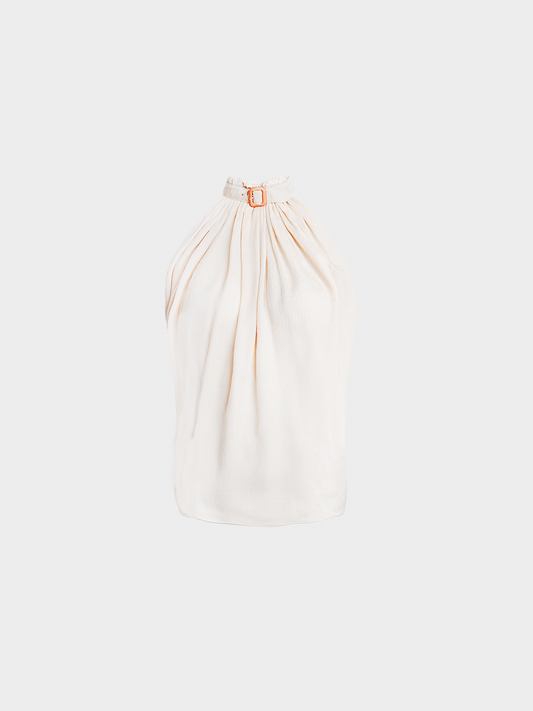 Miu Miu FW 2002 Beige Halter Neck Top