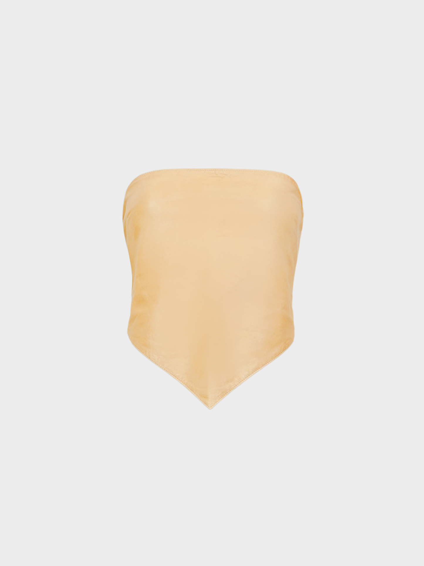 Prada SS 1999 Beige Leather Bandeau Top
