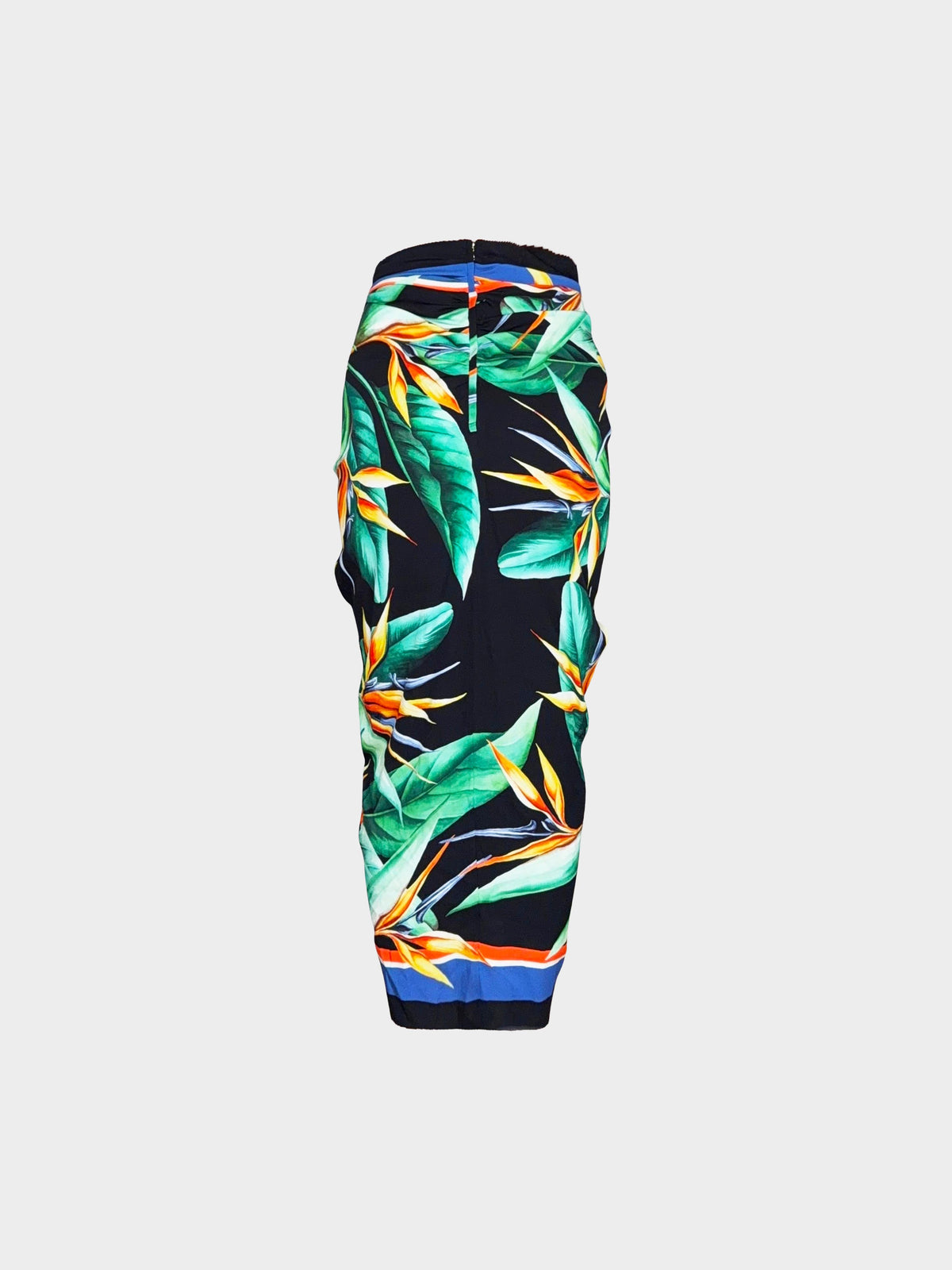 Dolce and Gabbana 2000s Multicolored Tropical Print Wrap Skirt
